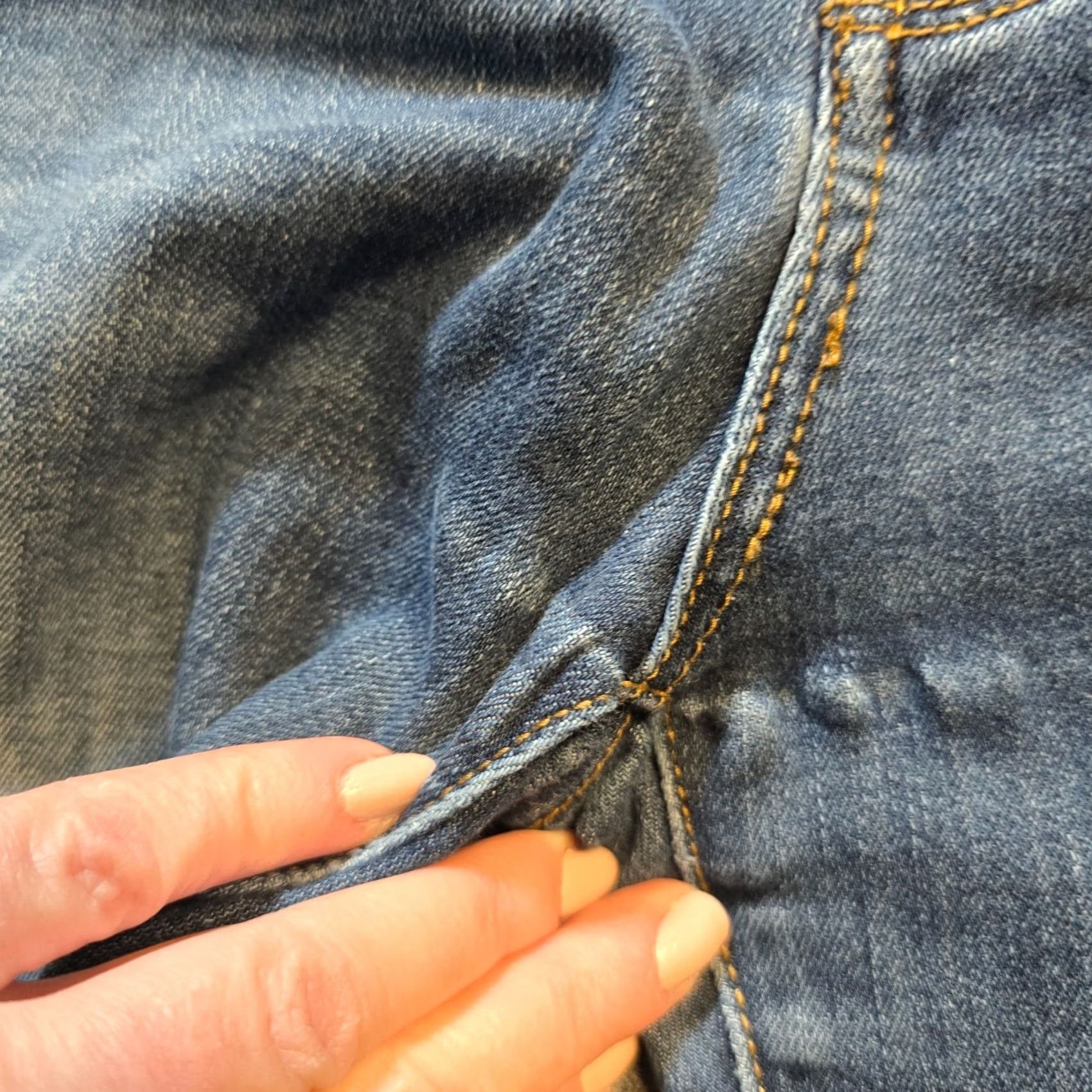 Denime Judy Blue Jeans Women Size 30 Blue Relaxed Crop Jeans 5-Pocket Denim Cotton Polyester Spandex Mid Rise Cropped Stretch Size 30" / US 8 / IT 44 - 7 Thumbnail
