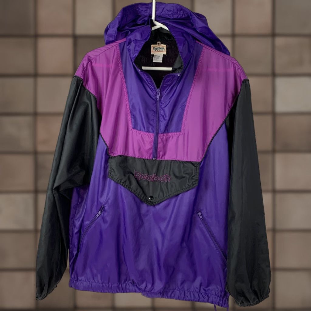 Reebok VINTAGE Reebok Jacket Windbreaker Pullover Embroidered Logo Medium 80s 90s Size US M / EU 48-50 / 2 - 1 Thumbnail