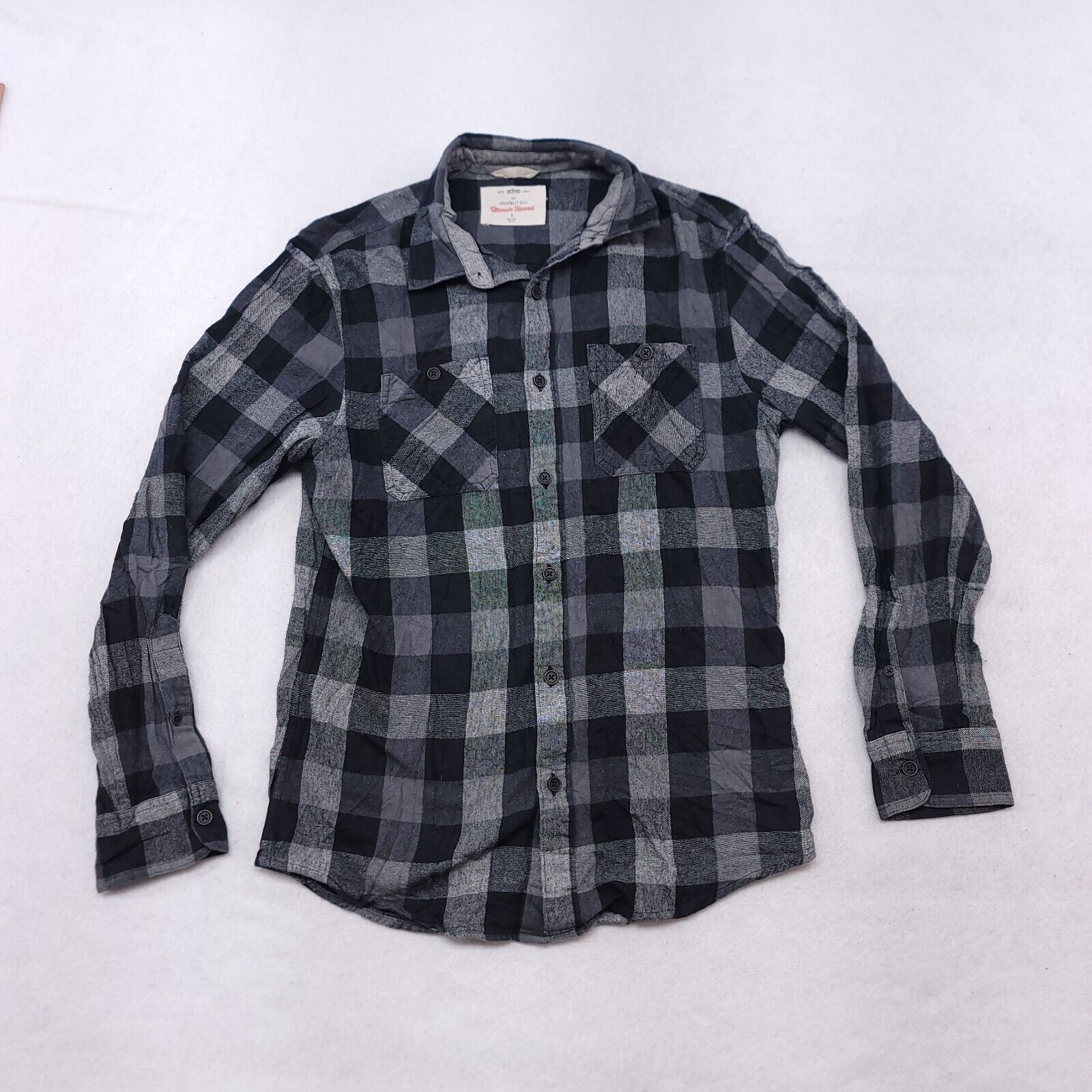 Urban Pipeline Urban Pipeline Gingham Flannel Shirt Mens Size Small S Black Size US S / EU 44-46 / 1 - 2 Thumbnail