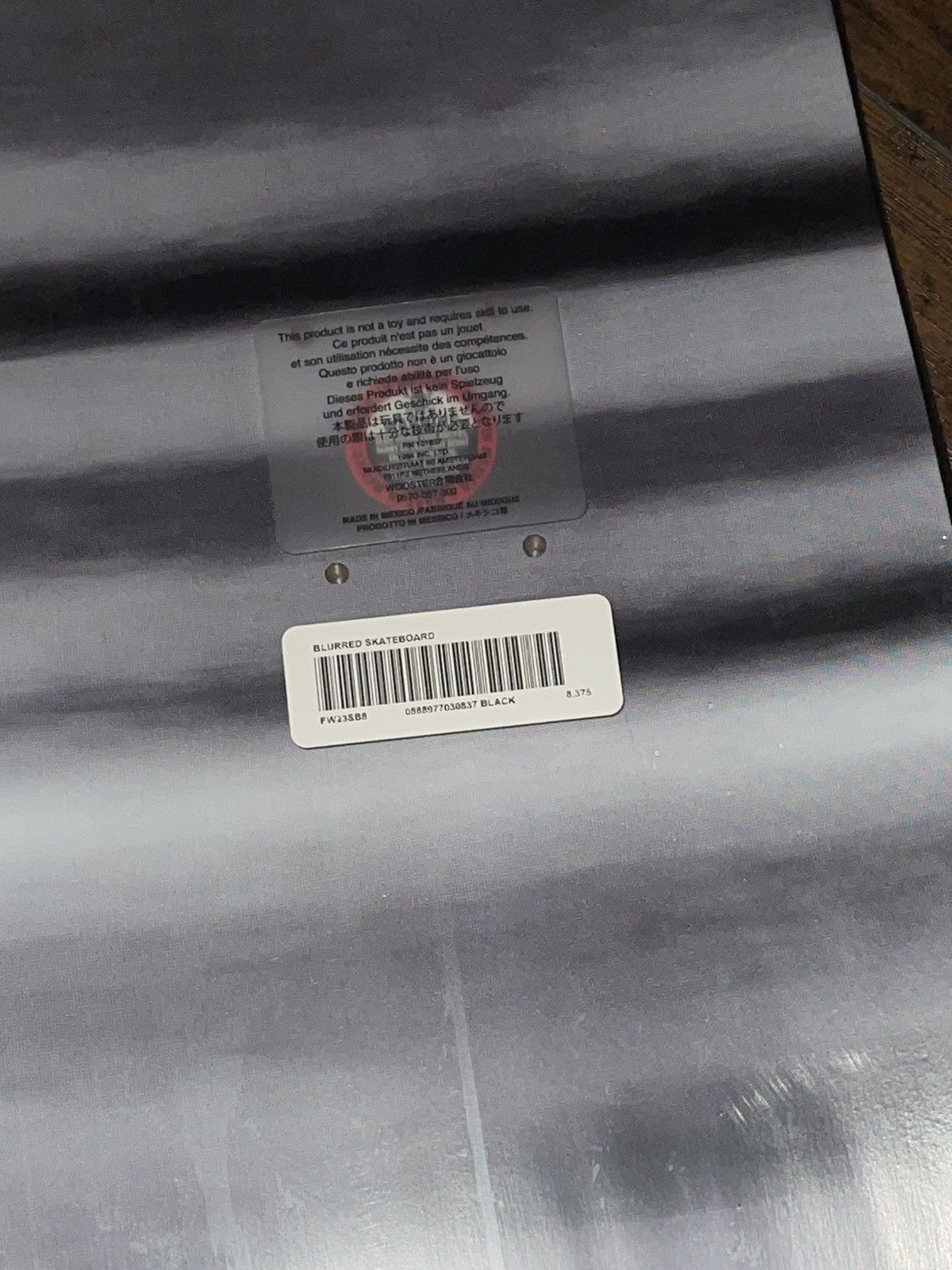 Supreme Supreme Blurred Skateboard Black 8.375 Size ONE SIZE - 3 Thumbnail