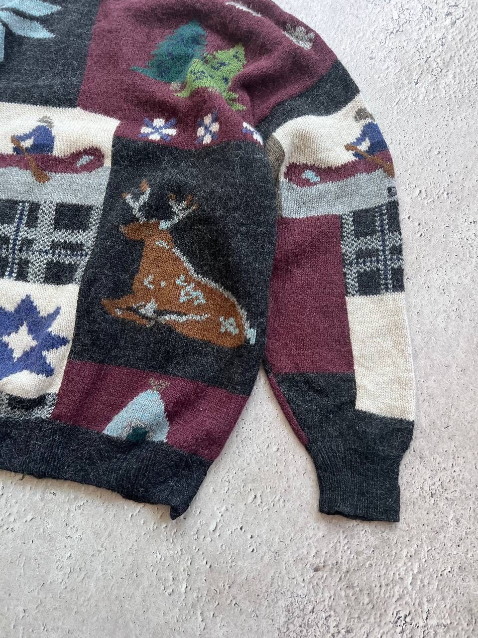 Hugo Boss × Vintage Hugo Boss wool sweater patterned jumper vintage 90’s boxy Size US M / EU 48-50 / 2 - 3 Thumbnail