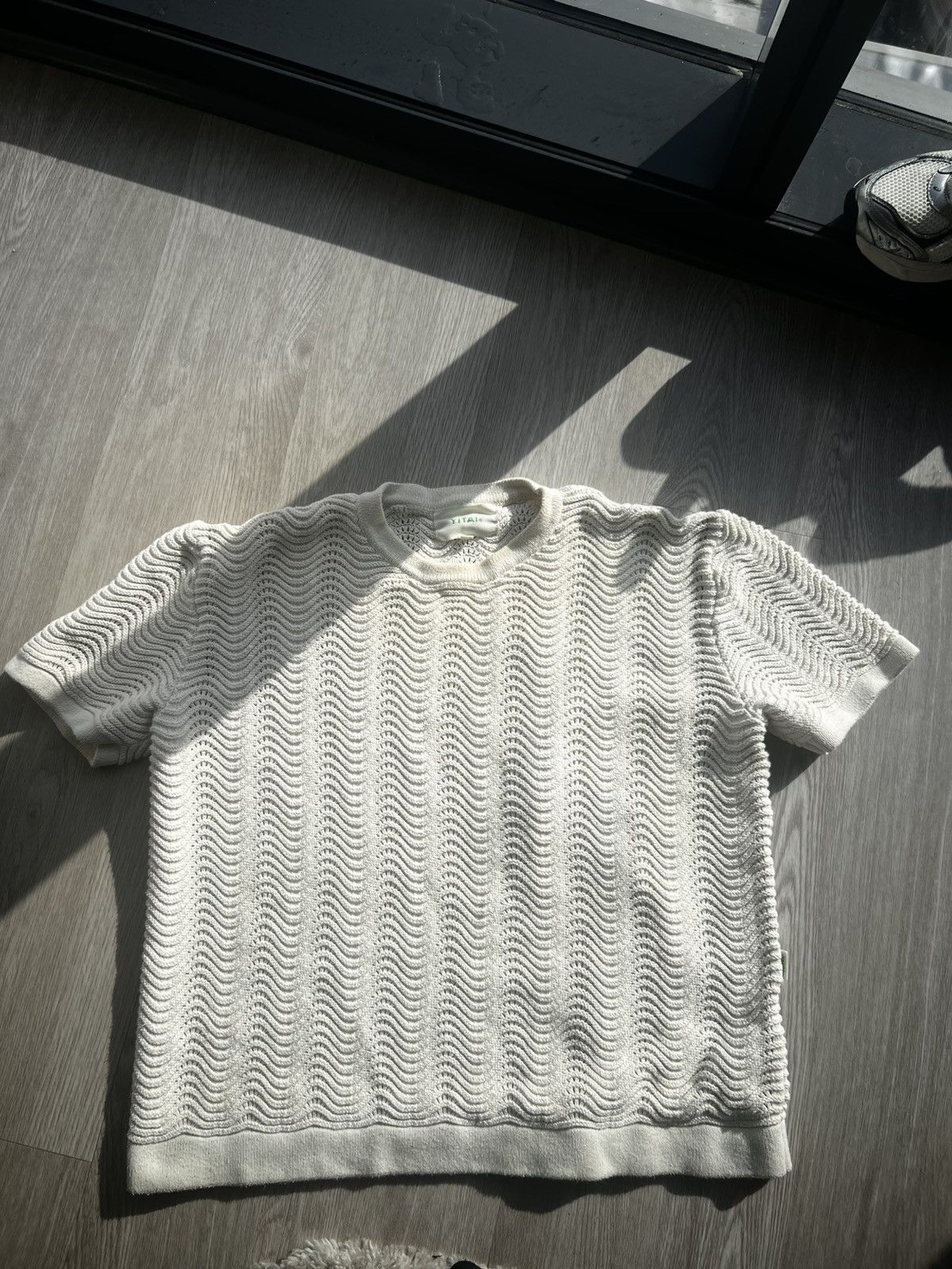 YITAI Yitai Cream Shale Stitch T-Shirt, Size S Size US S / EU 44-46 / 1 - 1 Thumbnail