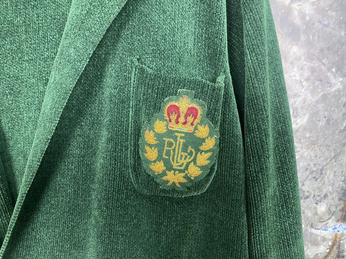 Vintage Polo Ralph Lauren Chenille Double Breasted Crest Blazer Size L / US 10 / IT 46 - 4 Thumbnail