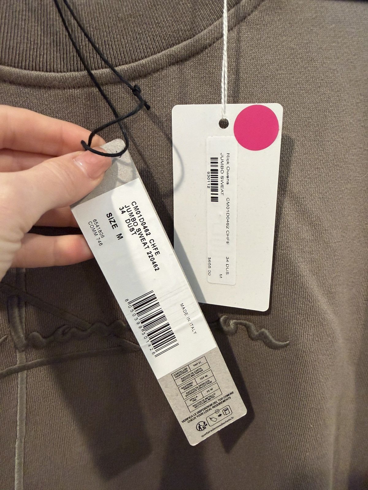 Champion × Rick Owens Rick Owens x Champion Jumbo Sweat Dust Size US M / EU 48-50 / 2 - 2 Thumbnail