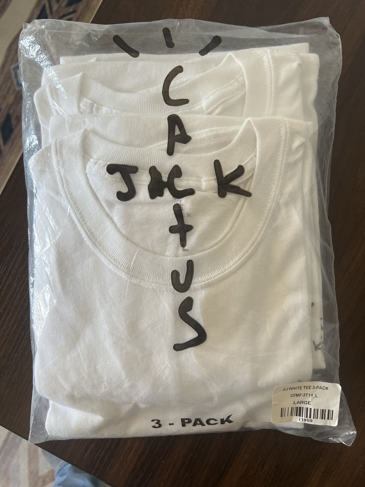 Cactus Jack White Tee 3 Pack