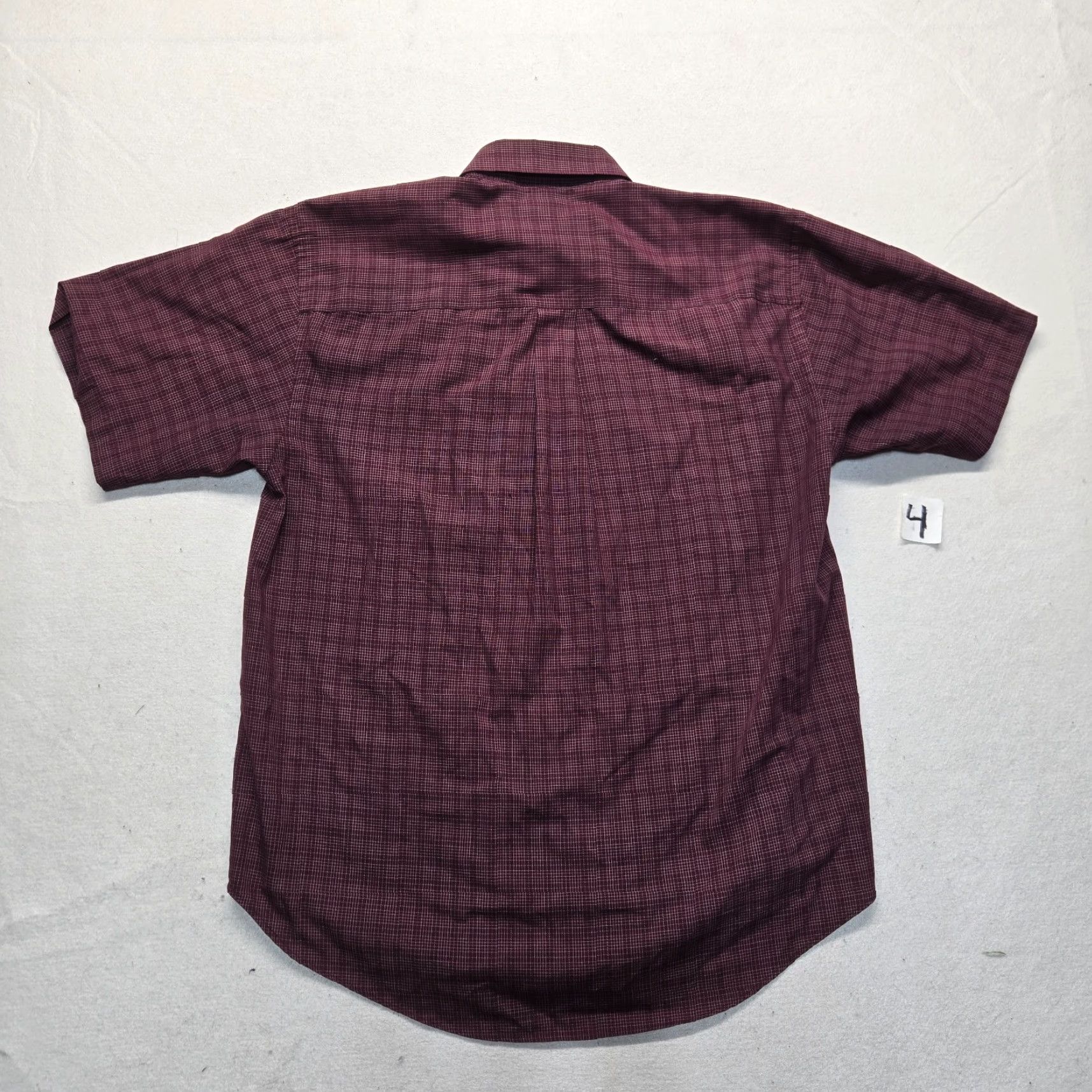 Arrow Arrow Purple Check Checkered Button Up Short Sleeve Men's Size M Medium Size US 31 - 7 Thumbnail