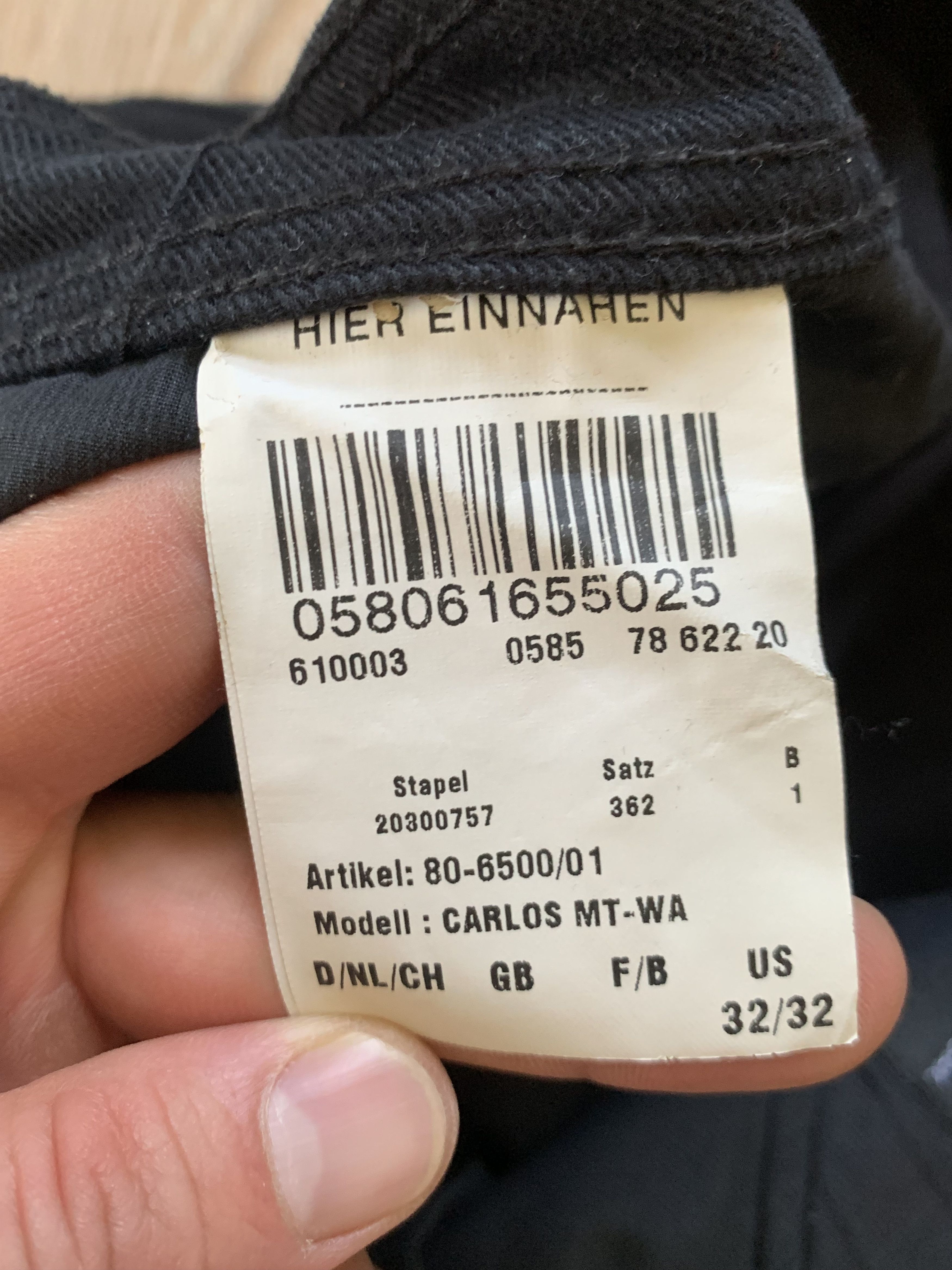 BRAX Brax Perma Black Carlos Men's Black Jeans Size US 32 / EU 48 - 10 Thumbnail