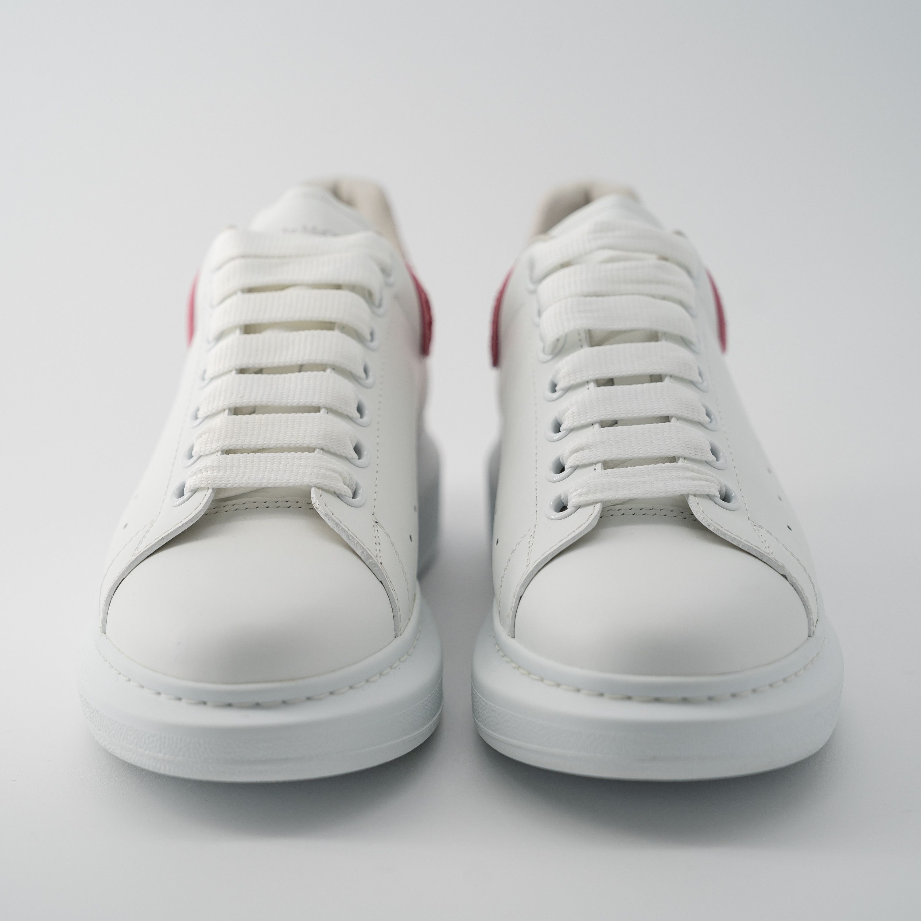 Alexander McQueen 10 - Alexander McQueen Oversized Sneakers White Pink Glitter Size US 10 / IT 40 - 2 Thumbnail