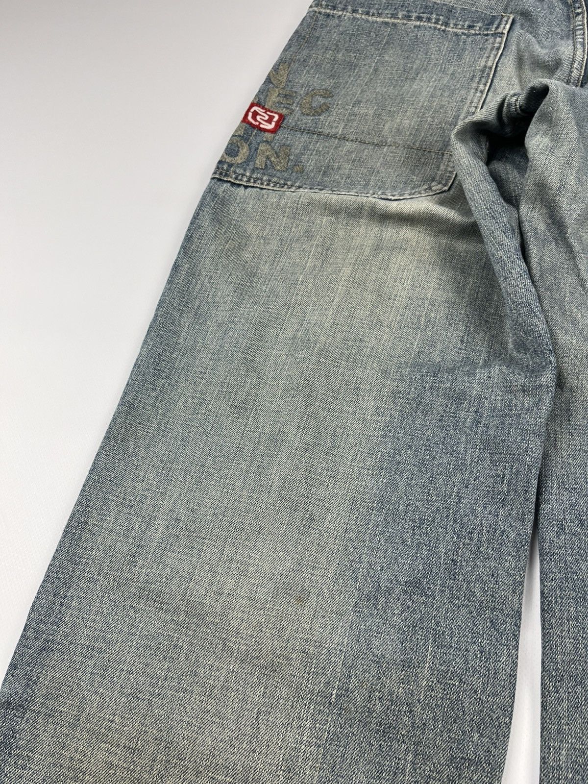 Ecko Unltd. × JNCO × Japanese Brand Vintage Faded Baggy Distressed Jeans Ed Hardy Style Denim Y2K Size US 30 / EU 46 - 21 Thumbnail