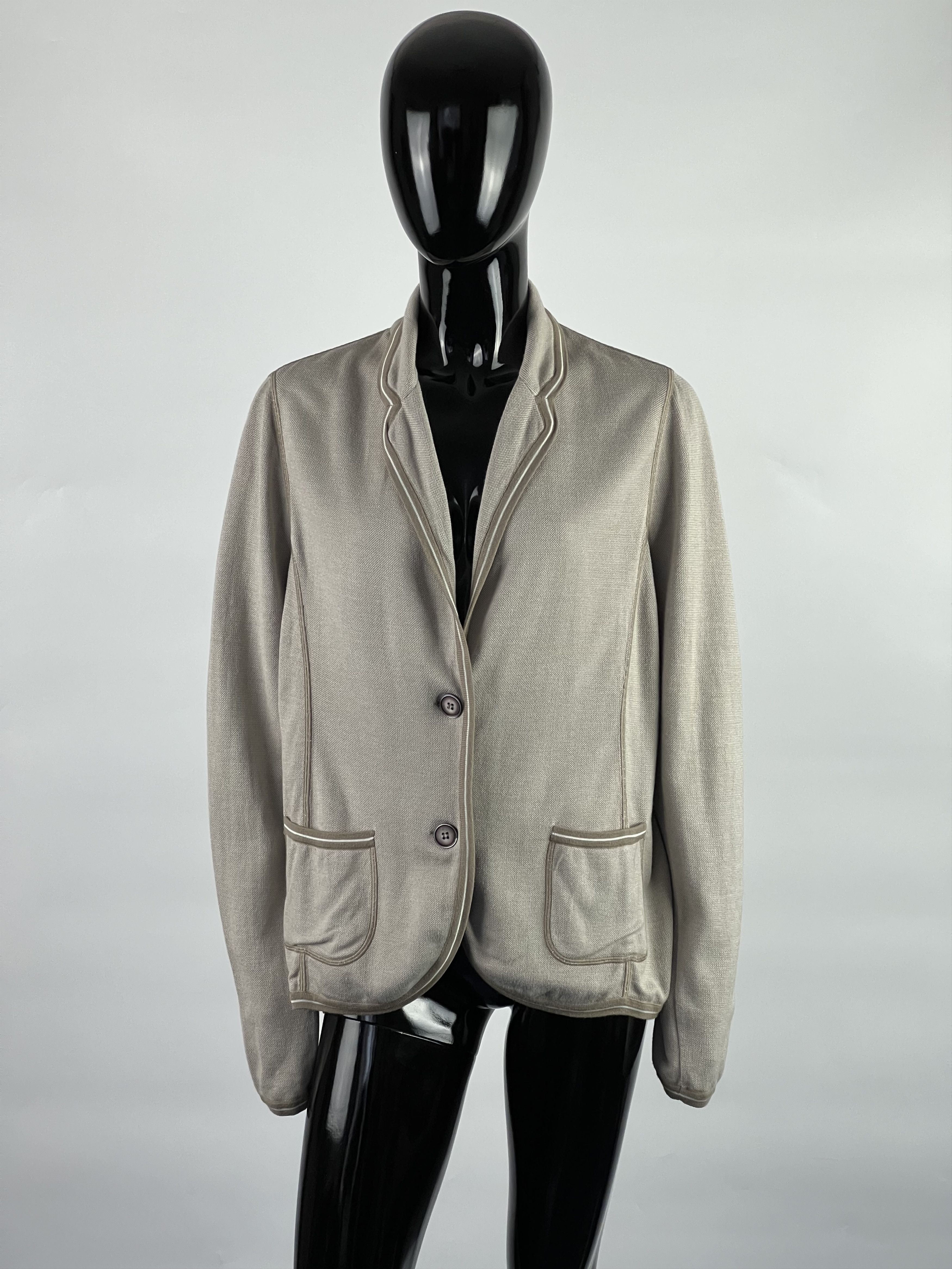 Fedeli Fedeli Women's Beige Cotton Cardigan Size IT50 Size XL / US 12-14 / IT 48-50 - 1 Thumbnail