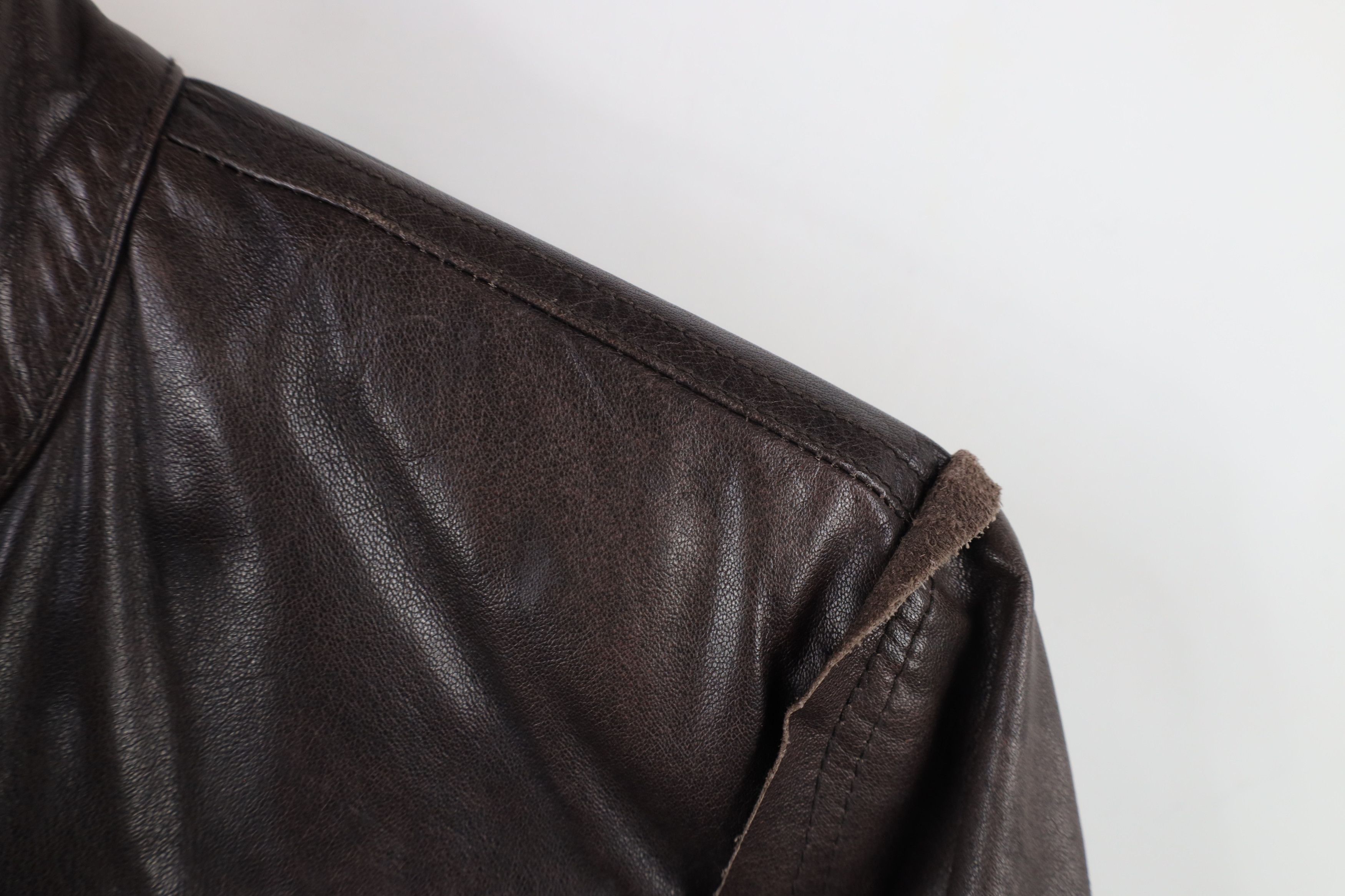 Vintage Vintage 90s Streetwear Cropped Leather Motorcycle Jacket Size M / US 6-8 / IT 42-44 - 6 Thumbnail