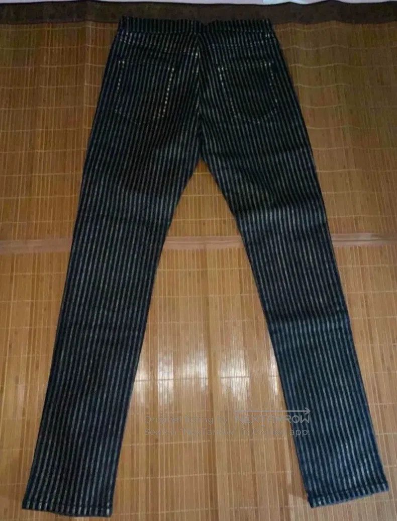 Saint Laurent Paris Saint Laurent Paris Black and gold striped denim pants siz Size US 28 / EU 44 - 3 Thumbnail