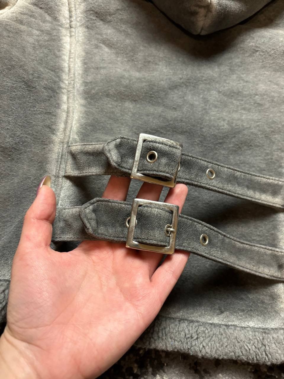 Japanese Brand × Vintage Vintage Y2K Suede Sheepskin Avantgarde Watanabe Style Bomber Size US S / EU 44-46 / 1 - 6 Thumbnail