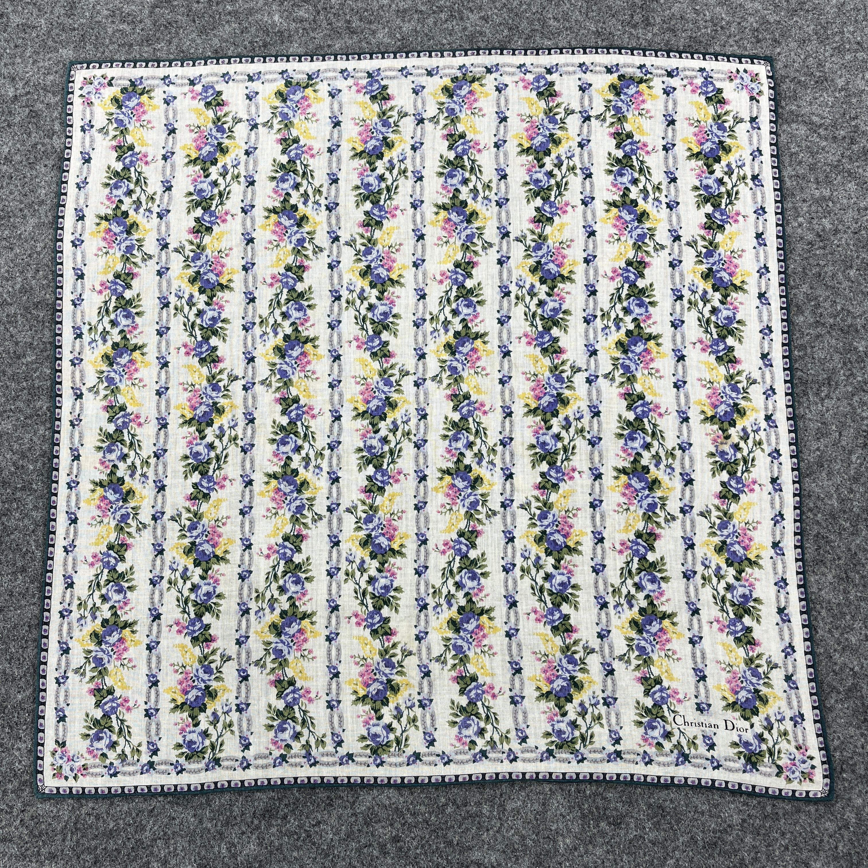 Vintage Christian Dior Handkerchief / Bandana / Neckerchief B710 Size ONE SIZE - 1 Thumbnail