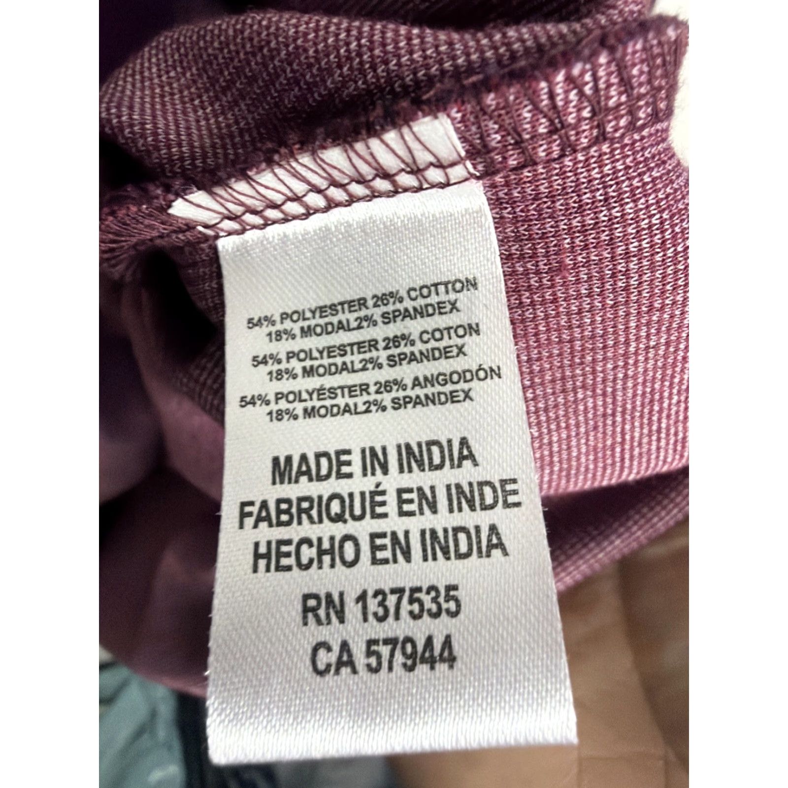 Mizzen+Main Mizzen Main Sweater 1/4 Zip Pullover Long Sleeve Mens Large Burgundy Purple Solid Mock Neck Cotton Blend EUC Size US L / EU 52-54 / 3 - 4 Thumbnail