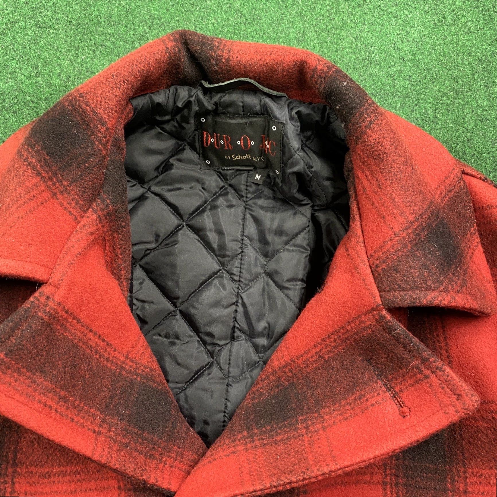 Schott VINTAGE Schott NYC Jacket Mens M Red Black Shadow Plaid 3-in-1 Wool Wool 80s 90s Retro Casual Workwear USA Mens Size US M / EU 48-50 / 2 - 5 Thumbnail