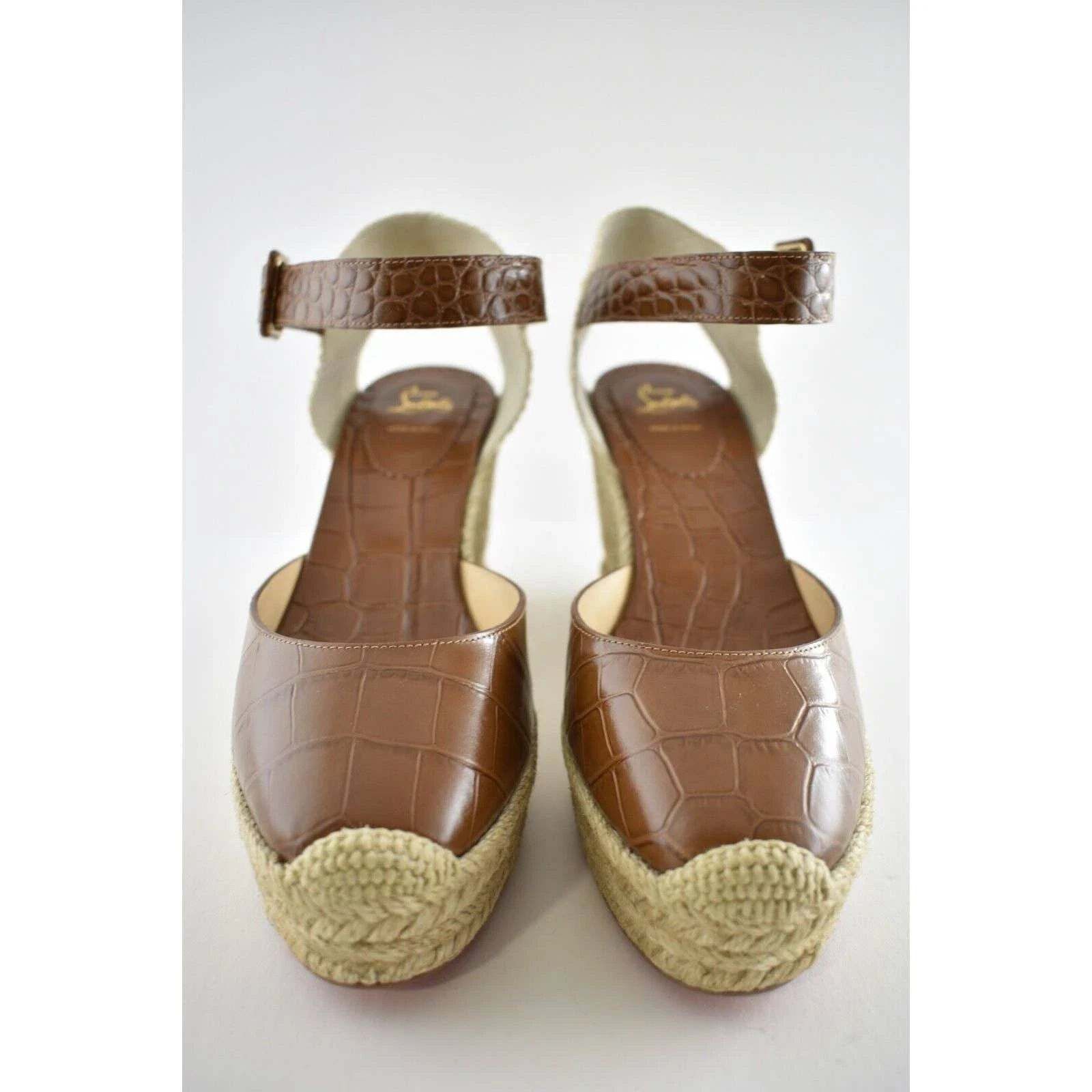 Christian Louboutin Christian Louboutin Amelina 90 Biscotto Brown Platform Size US 9 / IT 39 - 6 Thumbnail