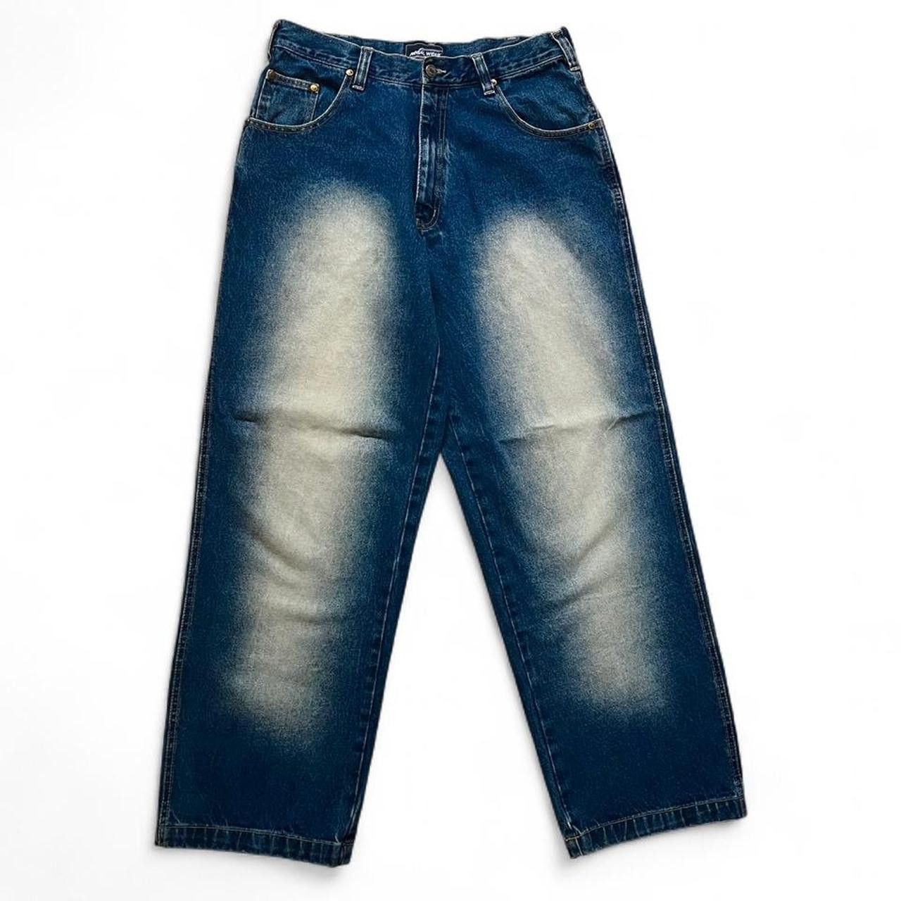 Other Regal Wear y2k blue baggy distressed faded wash jeans Size US 34 / EU 50 - 1 Thumbnail
