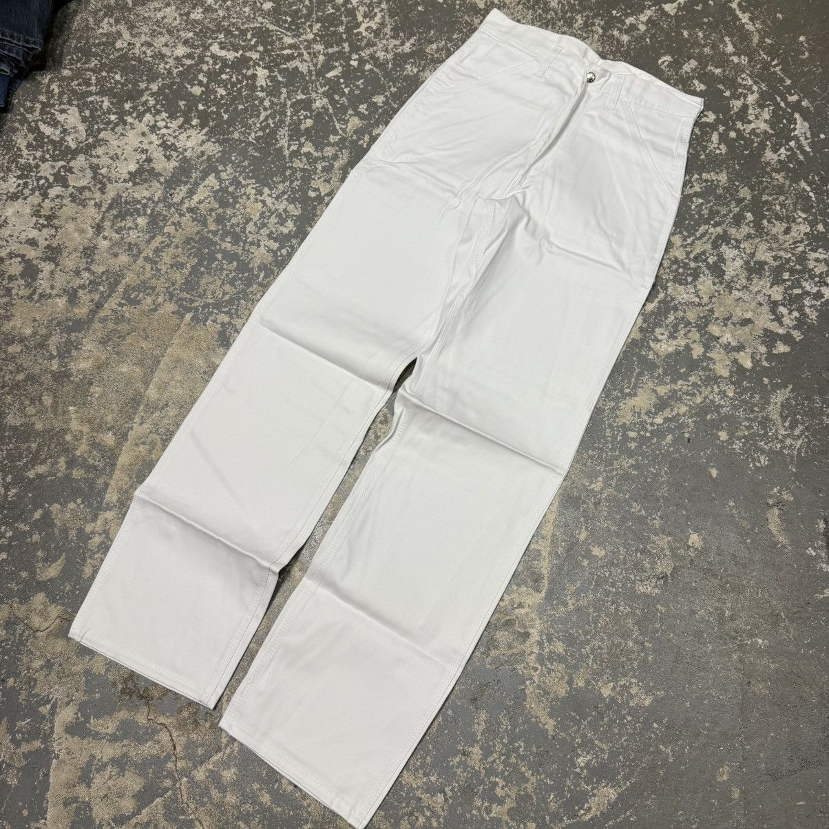 Carhartt Vintage Stone Cutter Carpenter Painter Pants White Baggy N Size US 29 - 11 Thumbnail