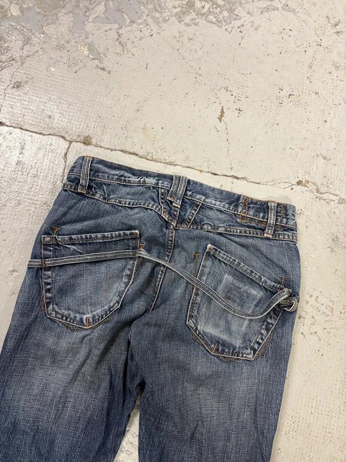 Marithe + Francois Girbaud 1990s Marithé + François Girbaud Navy Denim Cargo Jeans Size US 31 - 7 Thumbnail