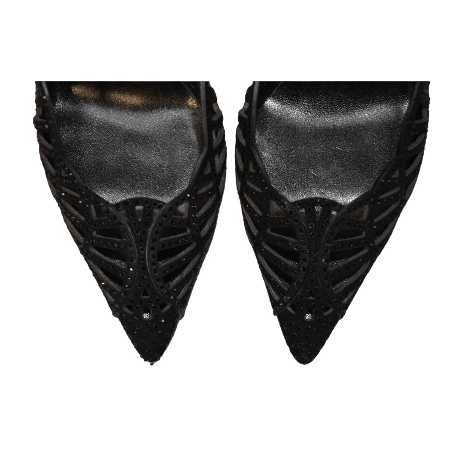 Giorgio Armani I0 NEW GIORGIO ARMANI Scalloped Suede Heels Shoes 38.5 $1075 Size US 8.5 / IT 38.5 - 5 Thumbnail