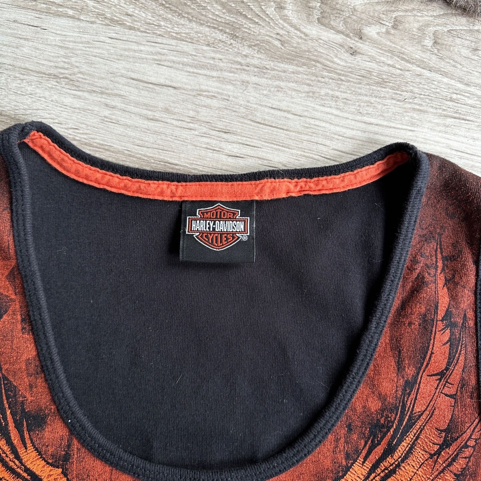 Harley Davidson Harley Davidson Vintage Tribal Rhinestones Tank Top 9072AC Size XL / US 12-14 / IT 48-50 - 3 Thumbnail