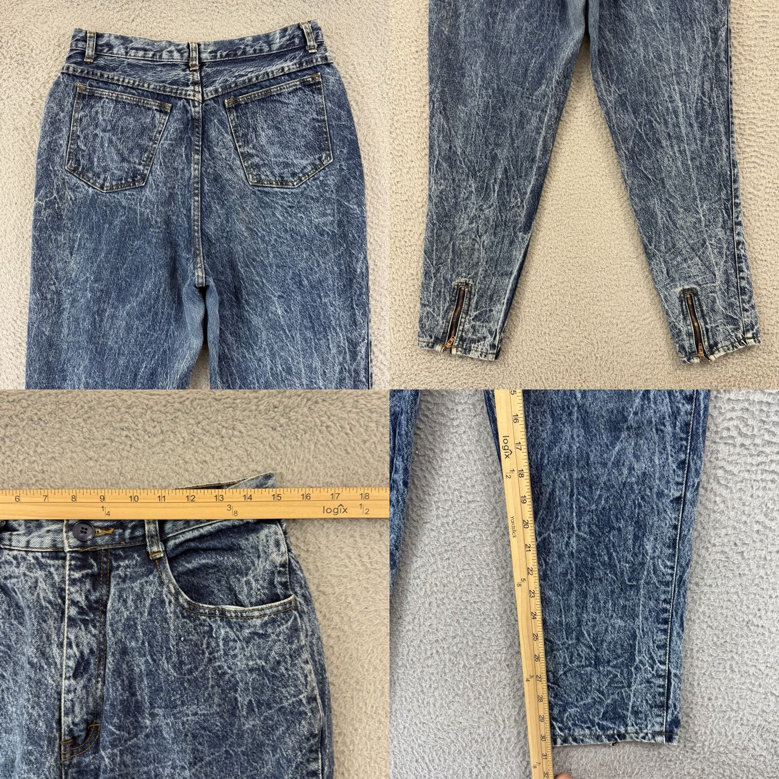 Vintage VINTAGE Stefano Jeans Womens 30x30 Blue Acid Washed High Rise Mom 80s Denim USA Size 30" / US 8 / IT 44 - 8 Thumbnail