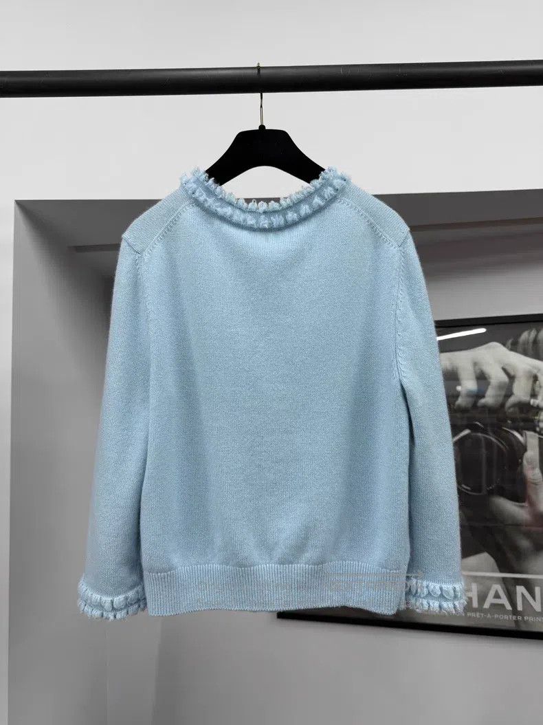 Chanel Chanel 25S blue cashmere knitted cardigan coat Size XS / US 0-2 / IT 36-38 - 3 Thumbnail