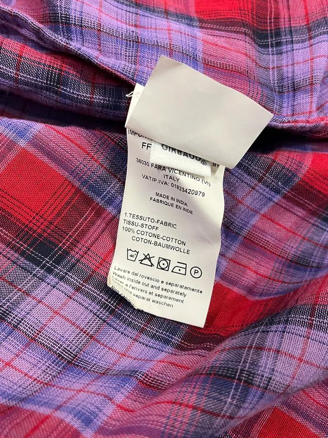 Marithe + Francois Girbaud 2000s Marithé + François Girbaud Red Black Plaid Cotton Shirt Size US M / EU 48-50 / 2 - 11 Thumbnail