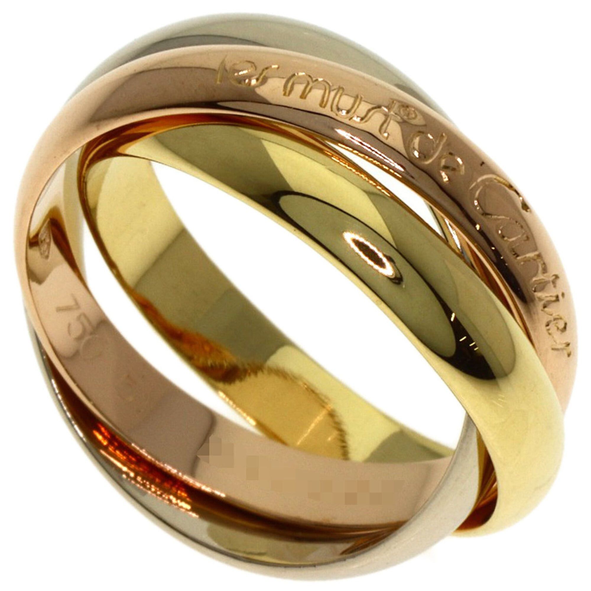 Cartier Cartier Trinity #51 Ring, 18K Yellow Gold/18K White Pink Gold, Women's, CARTIER Size ONE SIZE - 1 Thumbnail