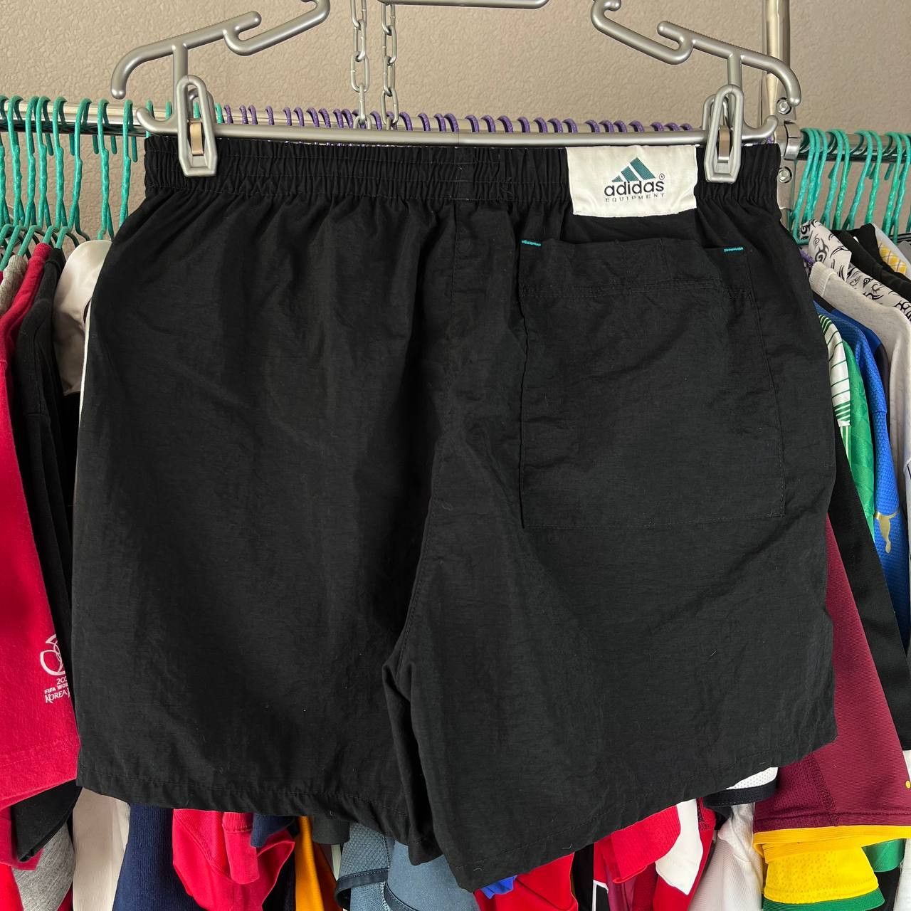 Adidas Vintage 90s Adidas Equipment Green/Black Nylon Shorts Size US 30 / EU 46 - 4 Thumbnail