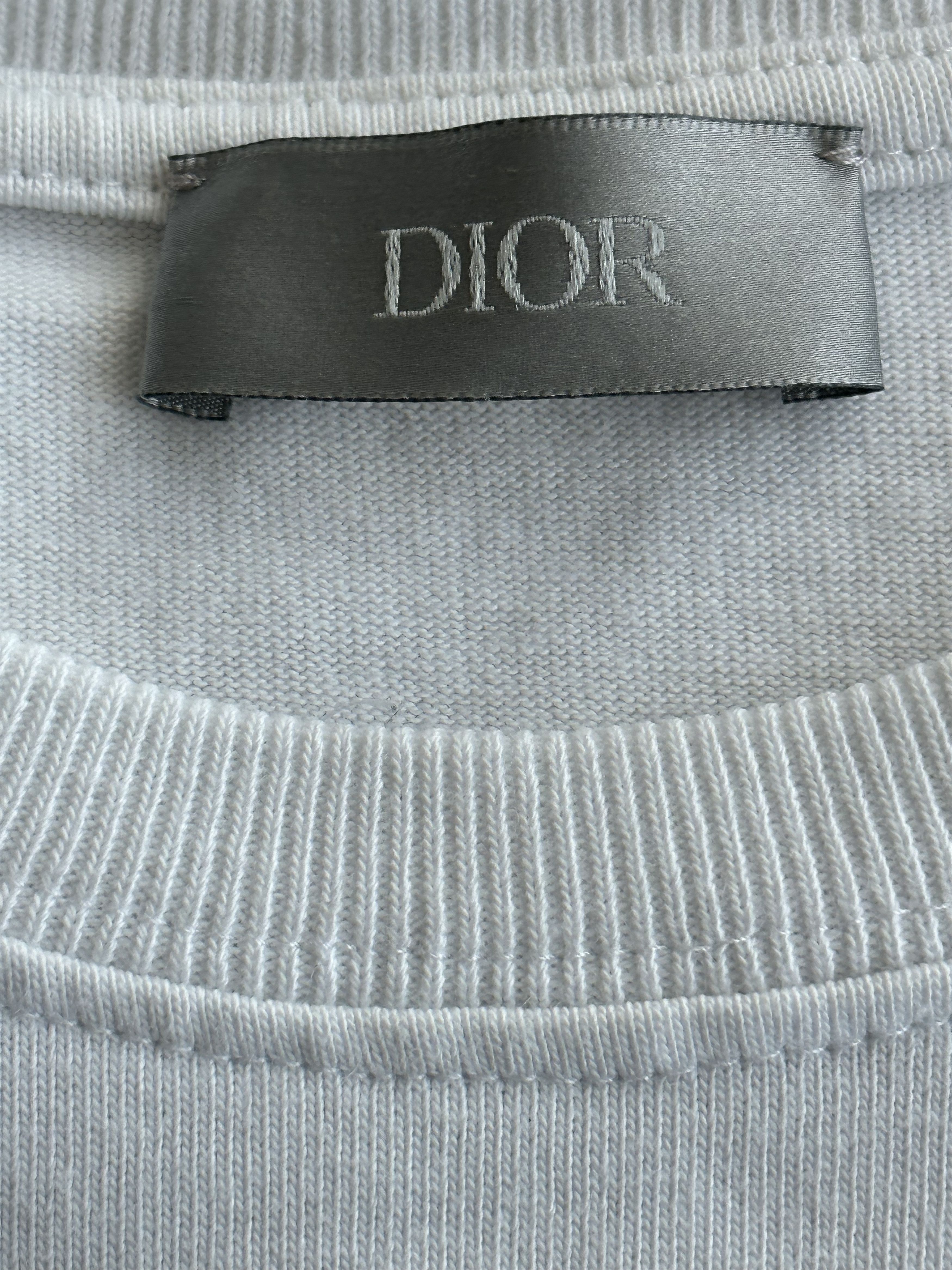 Dior Dior White CD Icon Embroidered T-Shirt Size US L / EU 52-54 / 3 - 3 Thumbnail