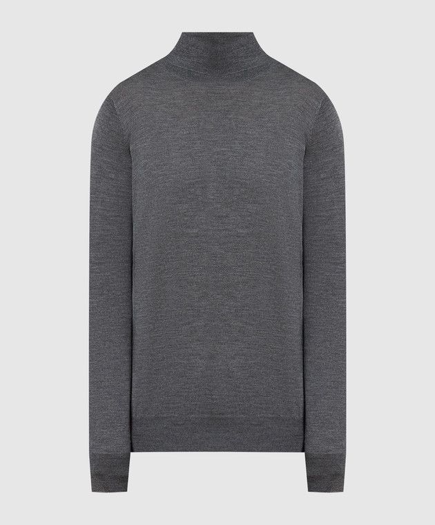 Brunello Cucinelli o1w1db10924 Turtleneck in Grey Size US XXL / EU 58 / 5 - 1 Thumbnail