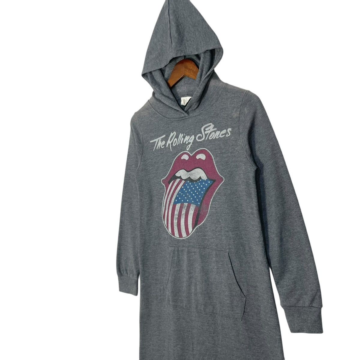 The Rolling Stones Vintage Y2K Rolling Stone Dress Hoodie - Band Tee - Women's Size S / US 4 / IT 40 - 3 Thumbnail