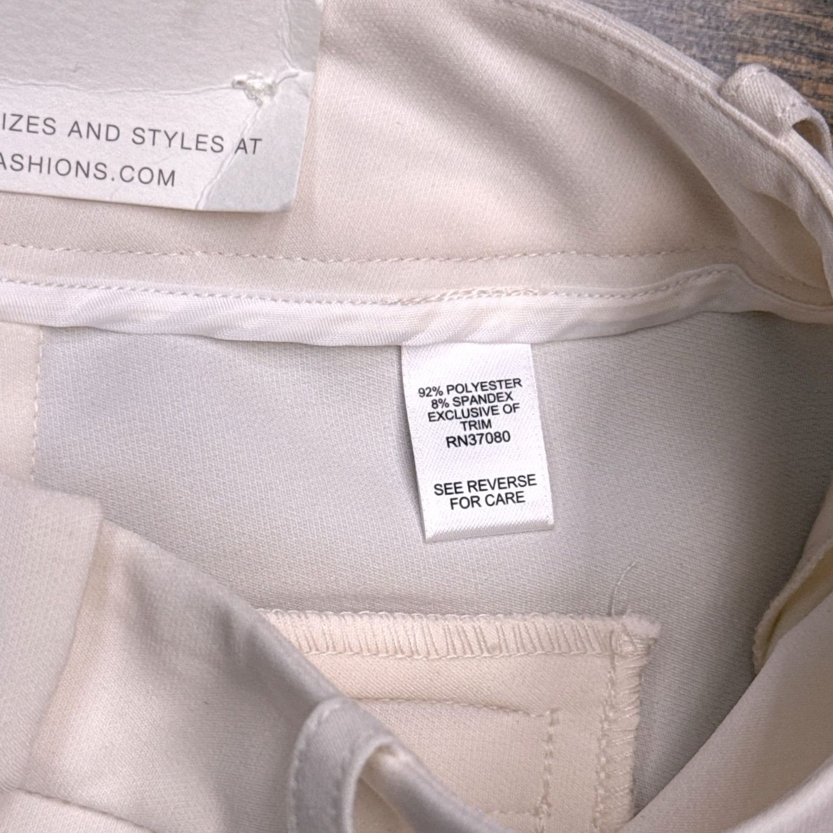 Vintage Cato Wide Leg Pants Womens 12 Beige Mid Rise Stretch Contemporary New Size 34" / US 12 / IT 48 - 6 Thumbnail