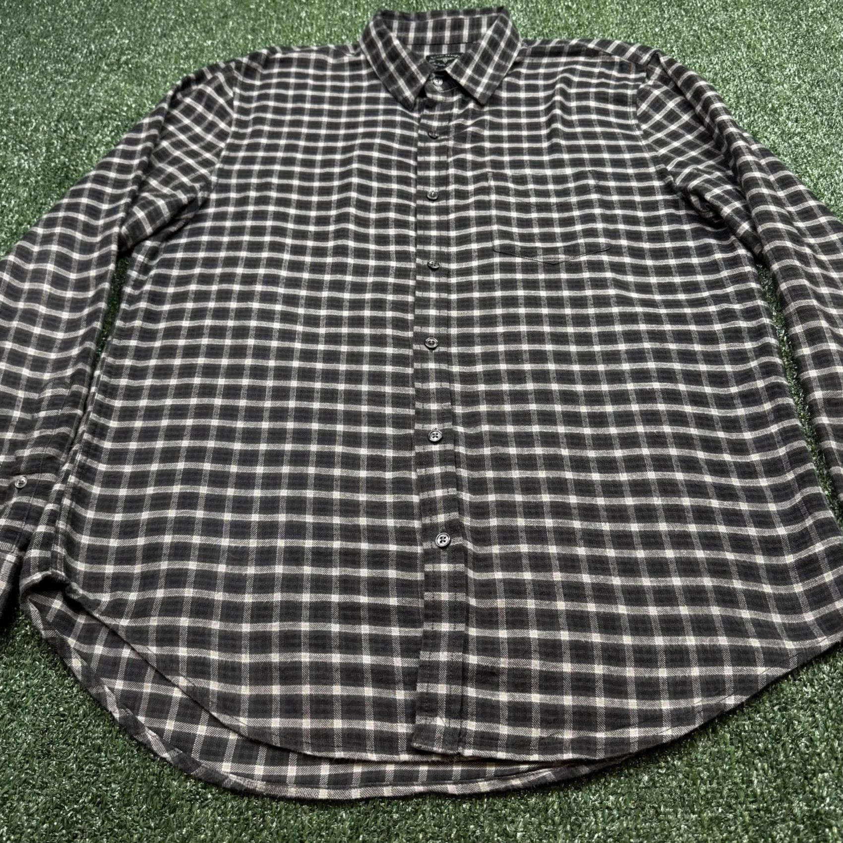 Lucky Brand Lucky Brand Button Up Shirt Men's L Black Long Sleeve Plaid Flannel Slim Size US L / EU 52-54 / 3 - 2 Thumbnail