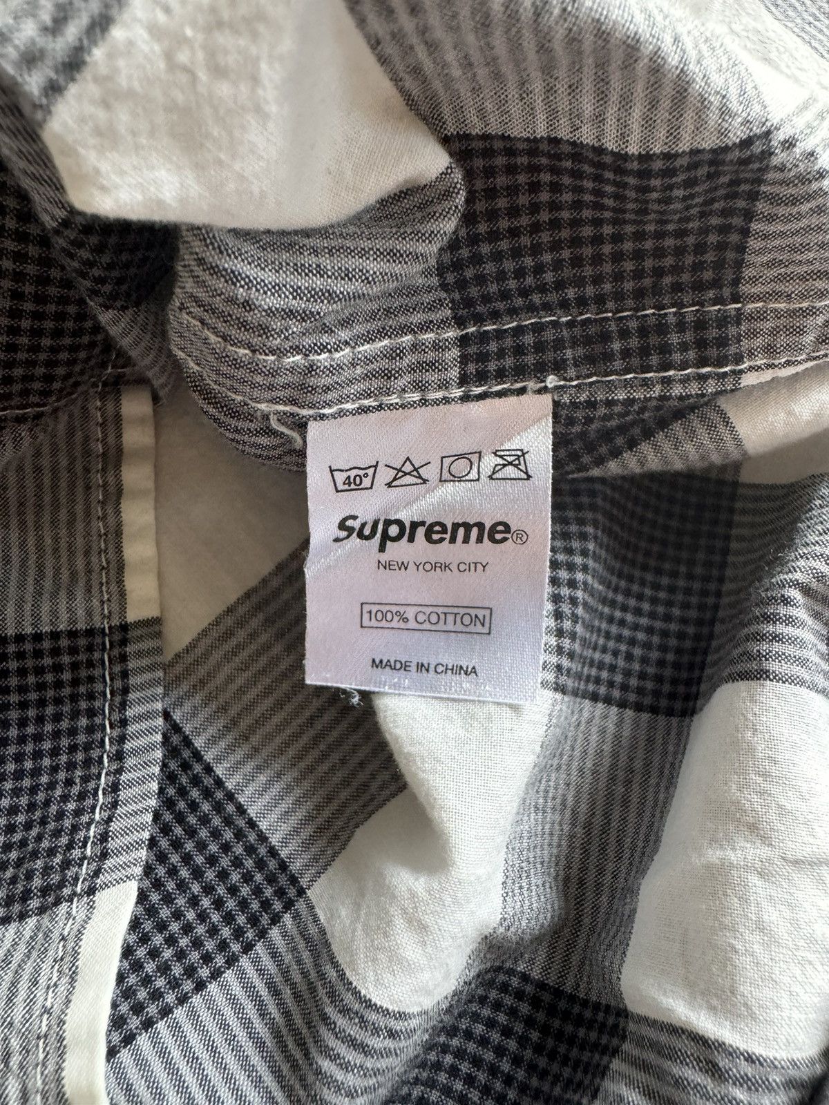 Supreme Supreme Black Plaid Button Up Size US M / EU 48-50 / 2 - 5 Thumbnail