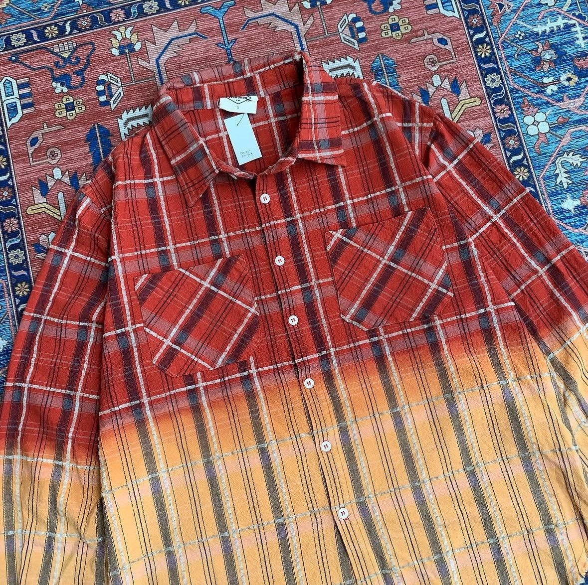 Issey Miyake FLANEL SHIRT 2TONE STANDARD Size US S / EU 44-46 / 1 - 2 Thumbnail