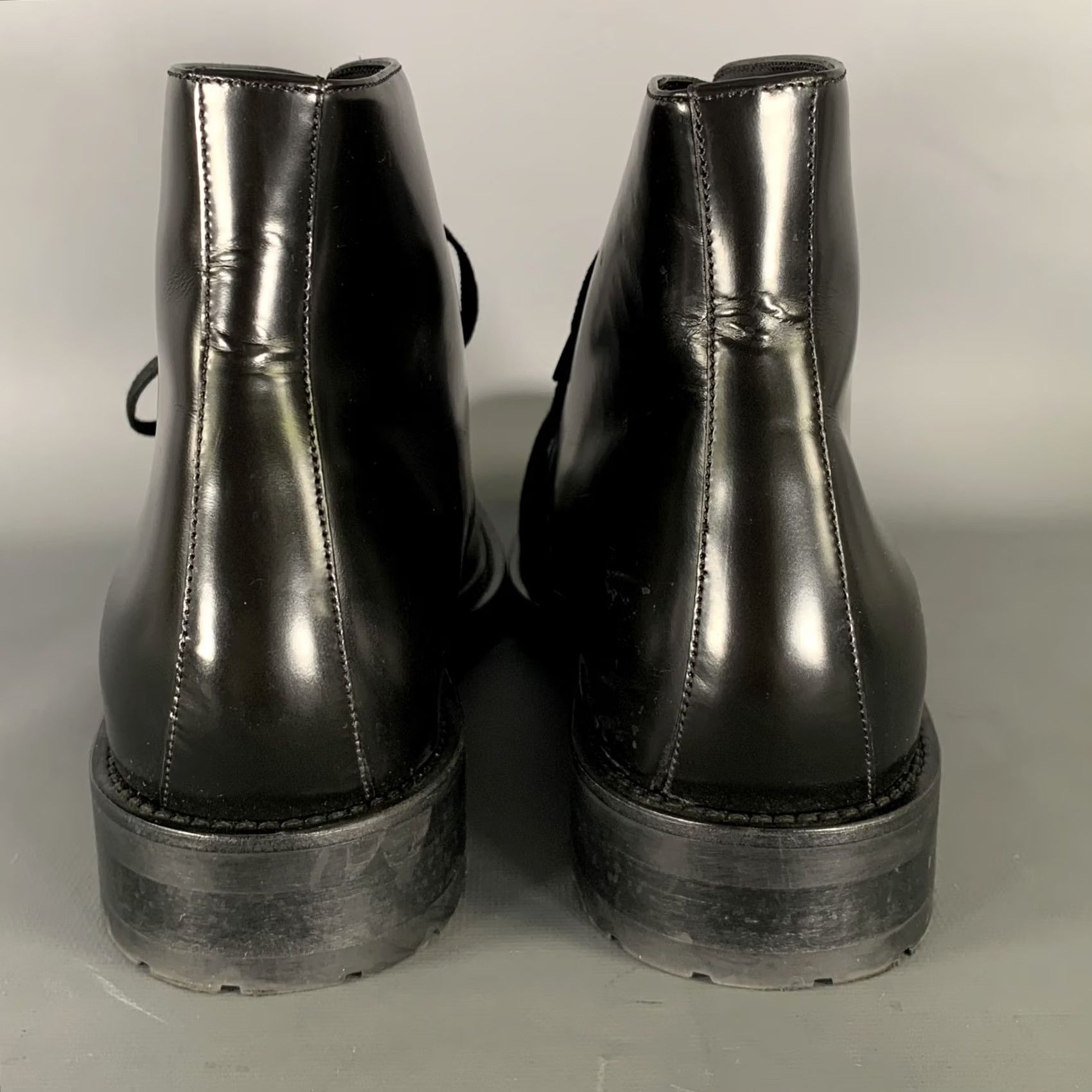Yves Saint Laurent SAINT LAURENT Black Leather Lace Up Boots Size 8 Men Size US 8 / EU 41 - 3 Thumbnail