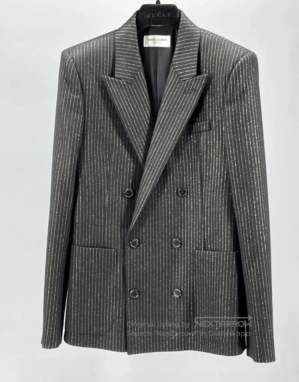 Saint Laurent Paris Saint Laurent men's wool and gold suit. Size US S / EU 44-46 / 1 - 1 Thumbnail