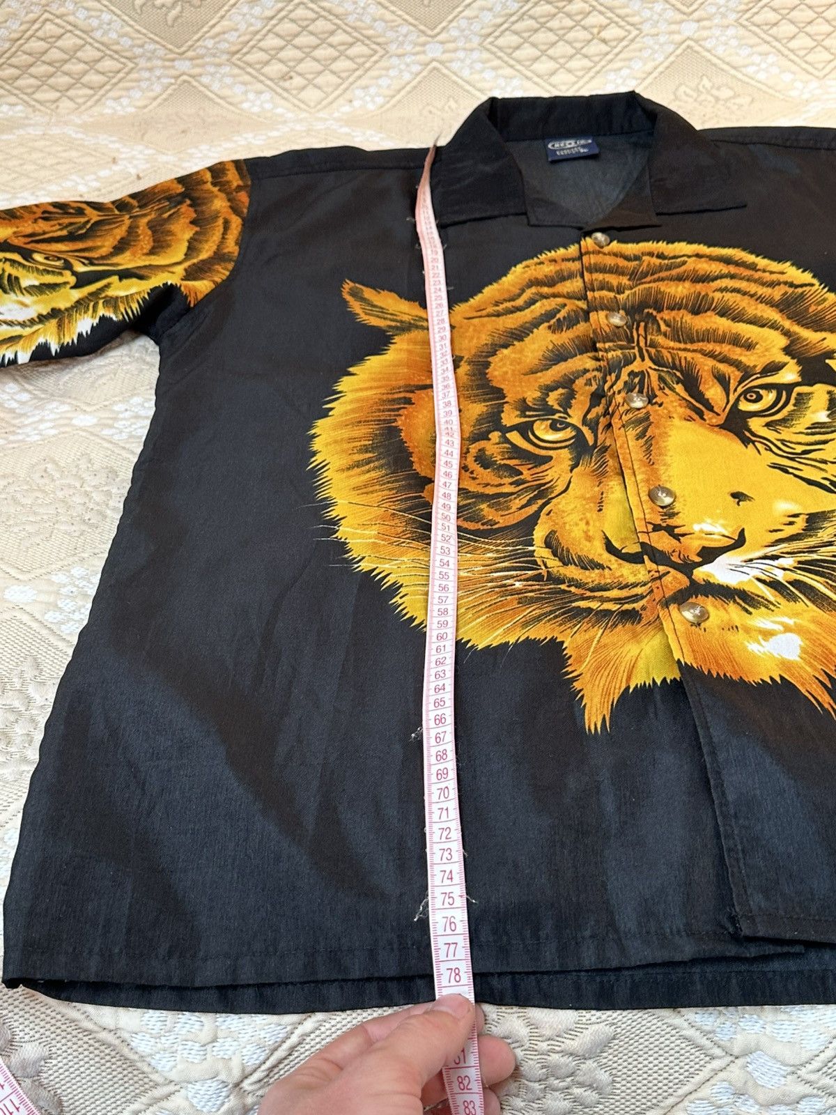 Vintage 🔥 Crazy Vintage Animal Tiger Button Up Shirt Hawaiian Anime Size US XL / EU 56 / 4 - 7 Thumbnail
