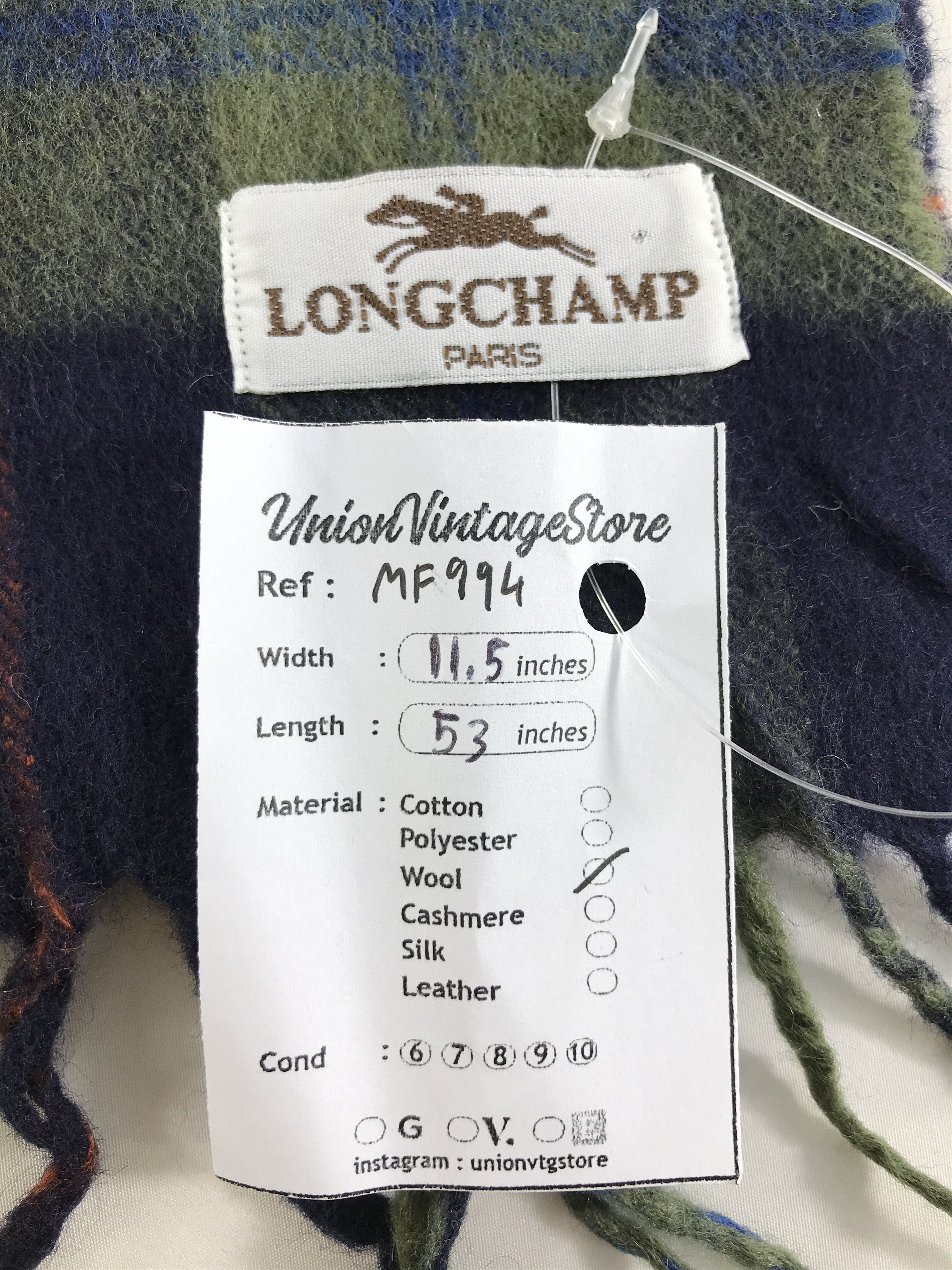 Longchamp Vintage Longchamp Scarf/Muffler/Neckwear MF994 Size ONE SIZE - 5 Thumbnail