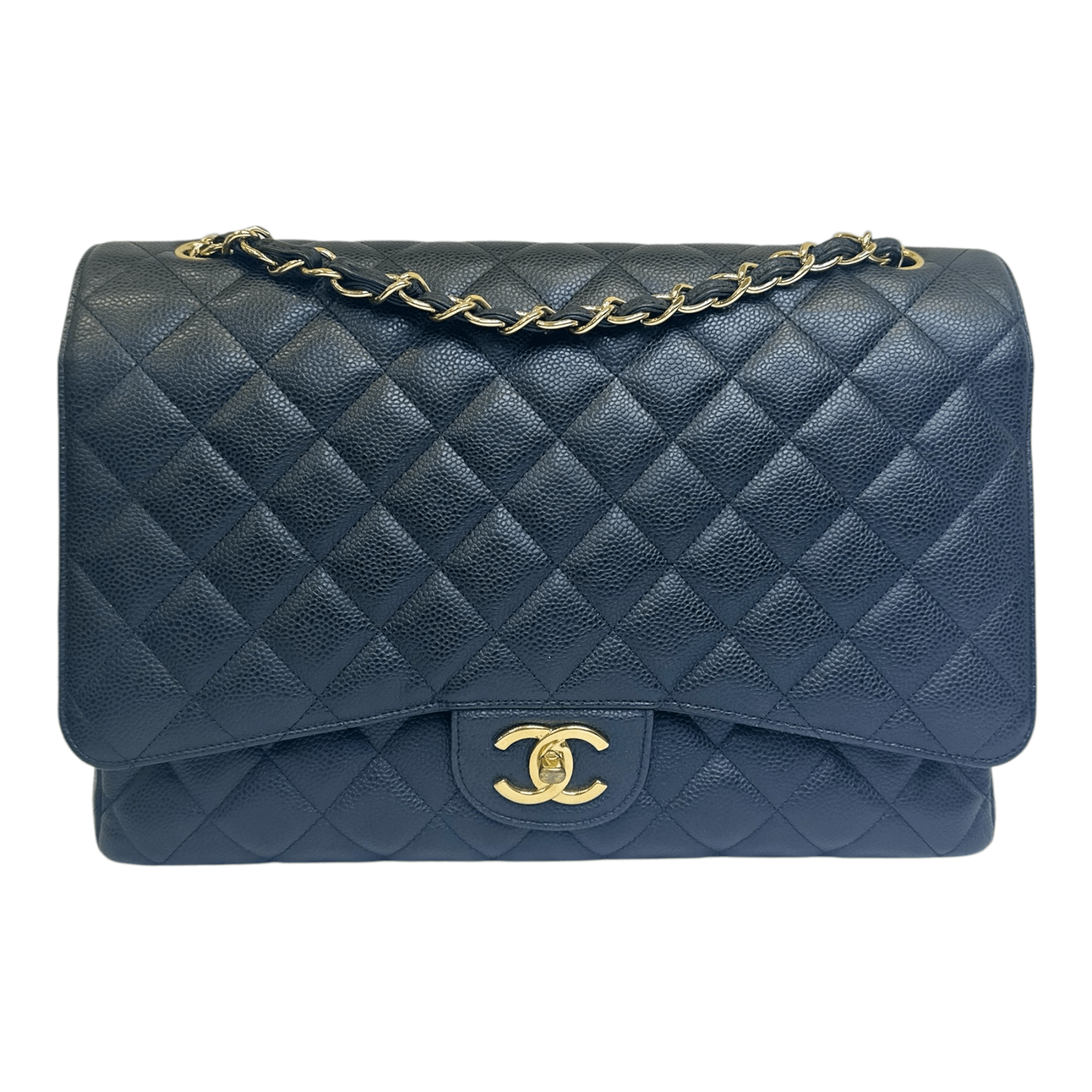Chanel Chanel Maxi Caviar Double Flap Black/Gold Size ONE SIZE - 1 Thumbnail