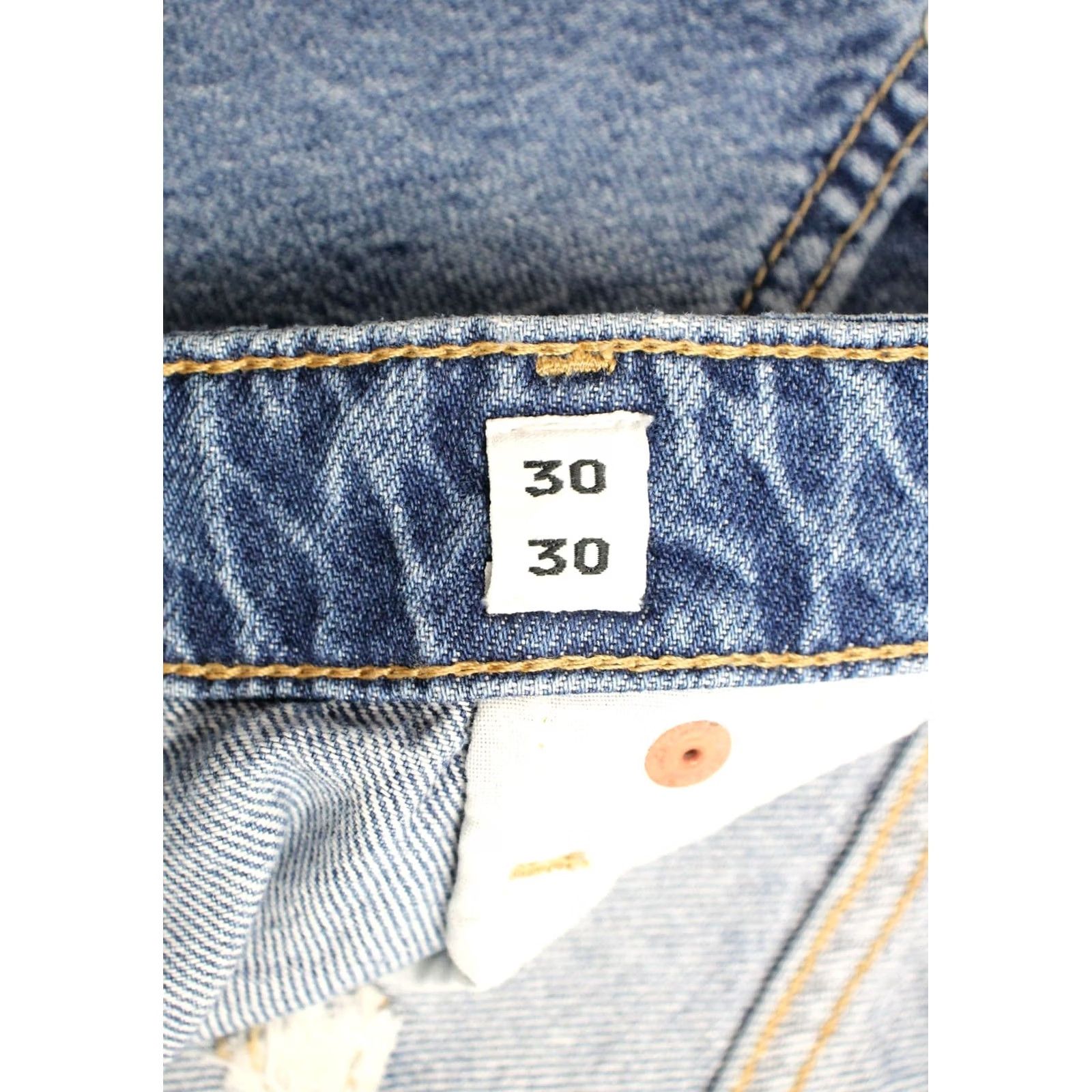 Jack & Jones JACK & JONES Chris Loose Fit Jeans Men's W30/L30 Blue Whiskers Faded Button Fly Size US 30 / EU 46 - 6 Thumbnail