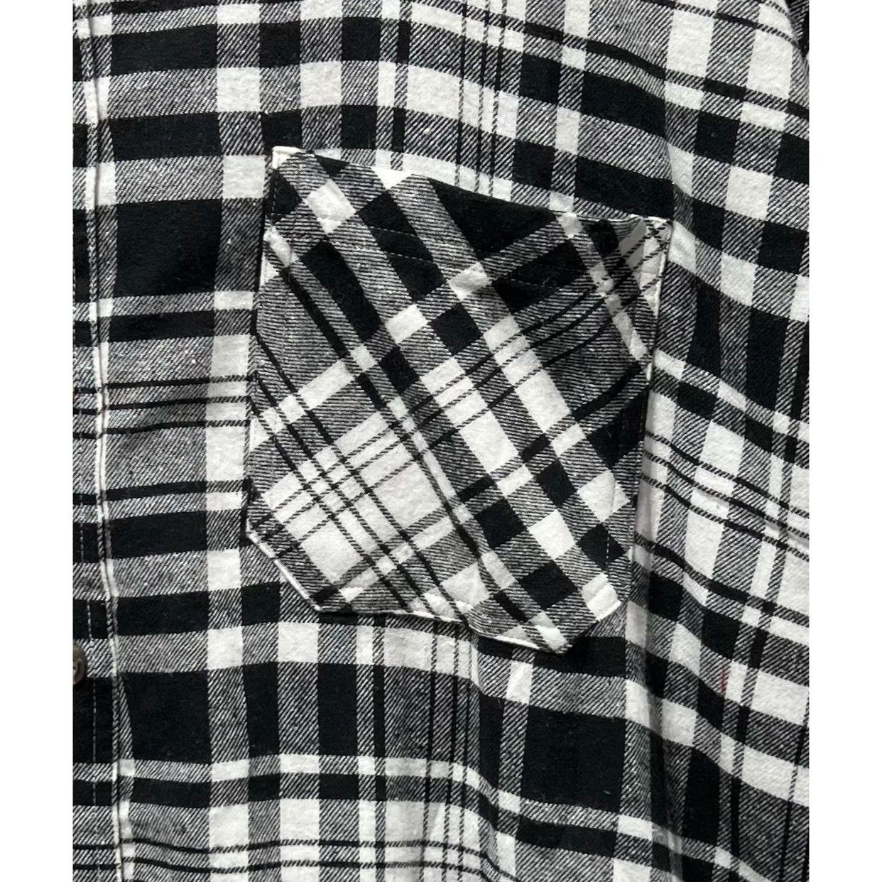 Other Rue + - Women's Plaid Long Sleeve Shirts - Black/White - 4X Size 4XL / US 24-26 - 10 Thumbnail