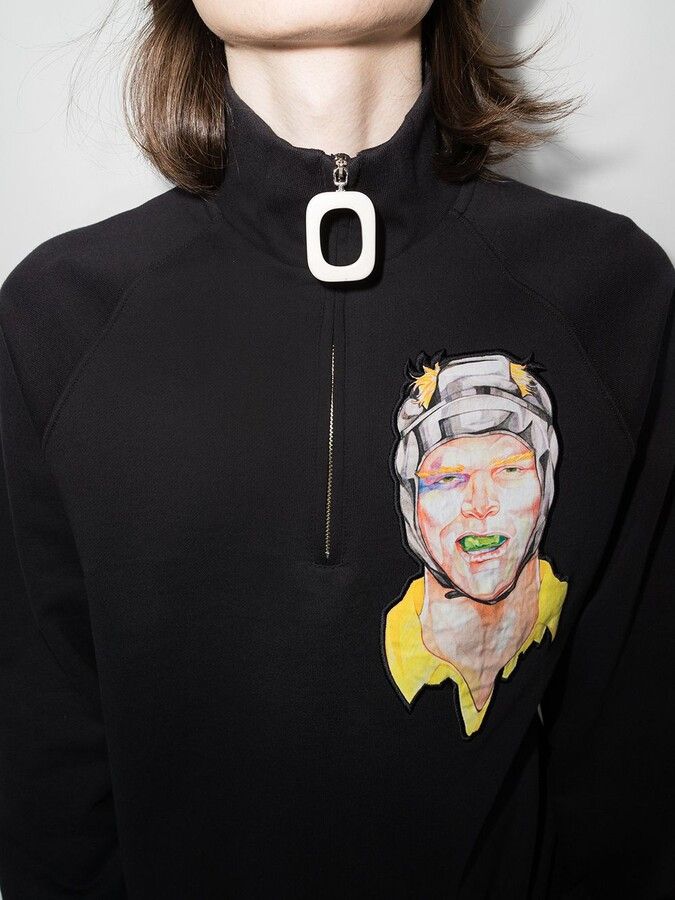 JW Anderson Rugby Applique Half-zip Sweater Size US M / EU 48-50 / 2 - 4 Thumbnail