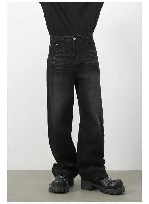 Japanese Brand American high street vintage distressed loose straight jeans Size US 32 / EU 48 - 2 Thumbnail