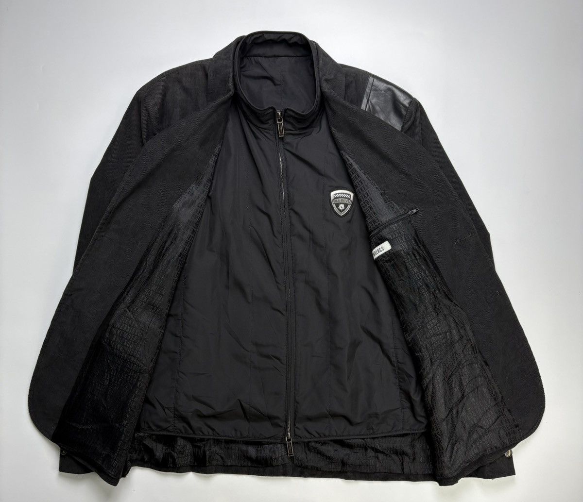Dirk Bikkembergs Dirk Bikkembergs Hybrid Black Corduroy Blazer Jacket Size 54R - 5 Thumbnail
