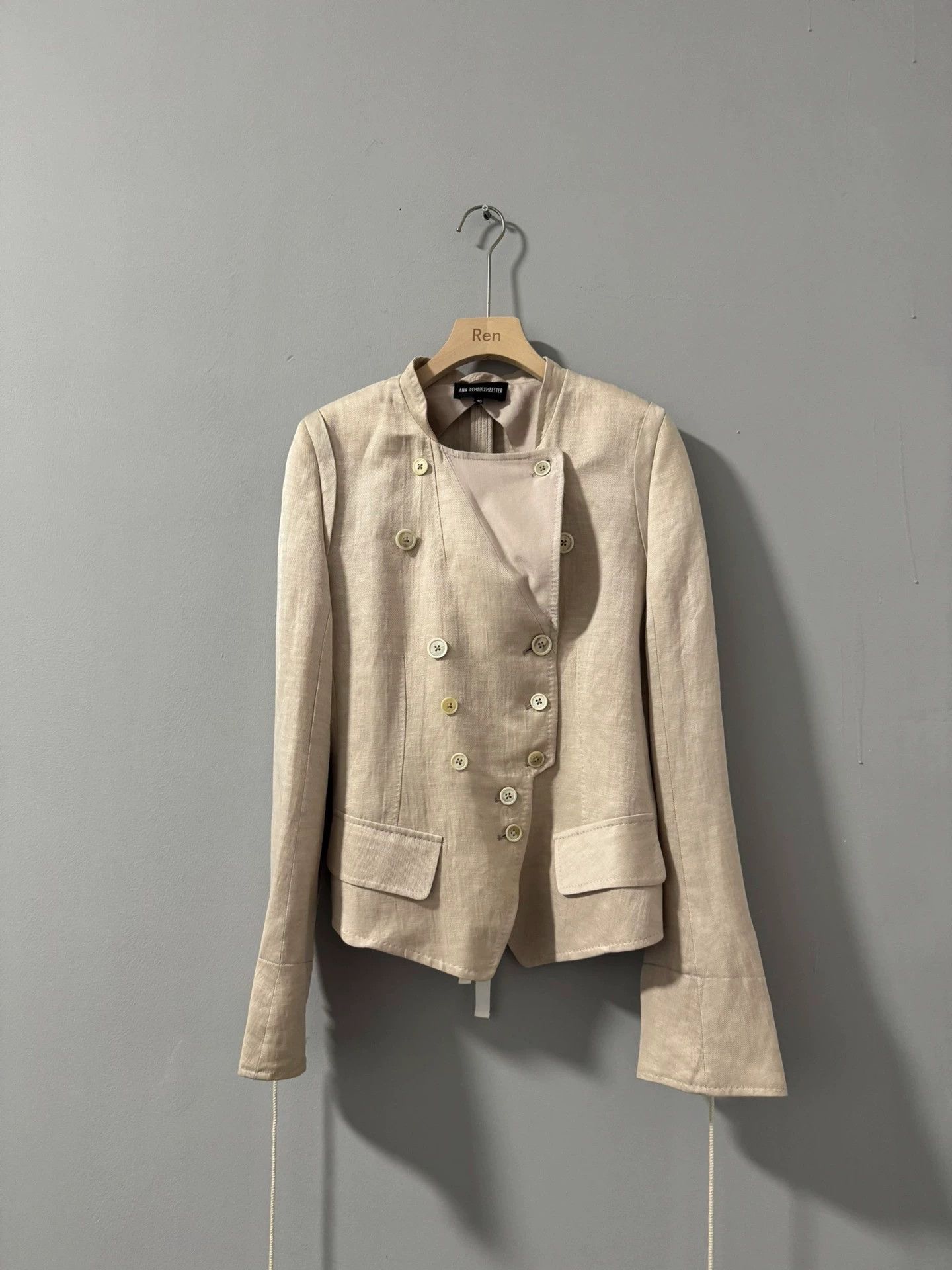 Ann Demeulemeester Ann demeulemeester Pink Double-Breasted Drawstring Suit Size S / US 4 / IT 40 - 4 Thumbnail