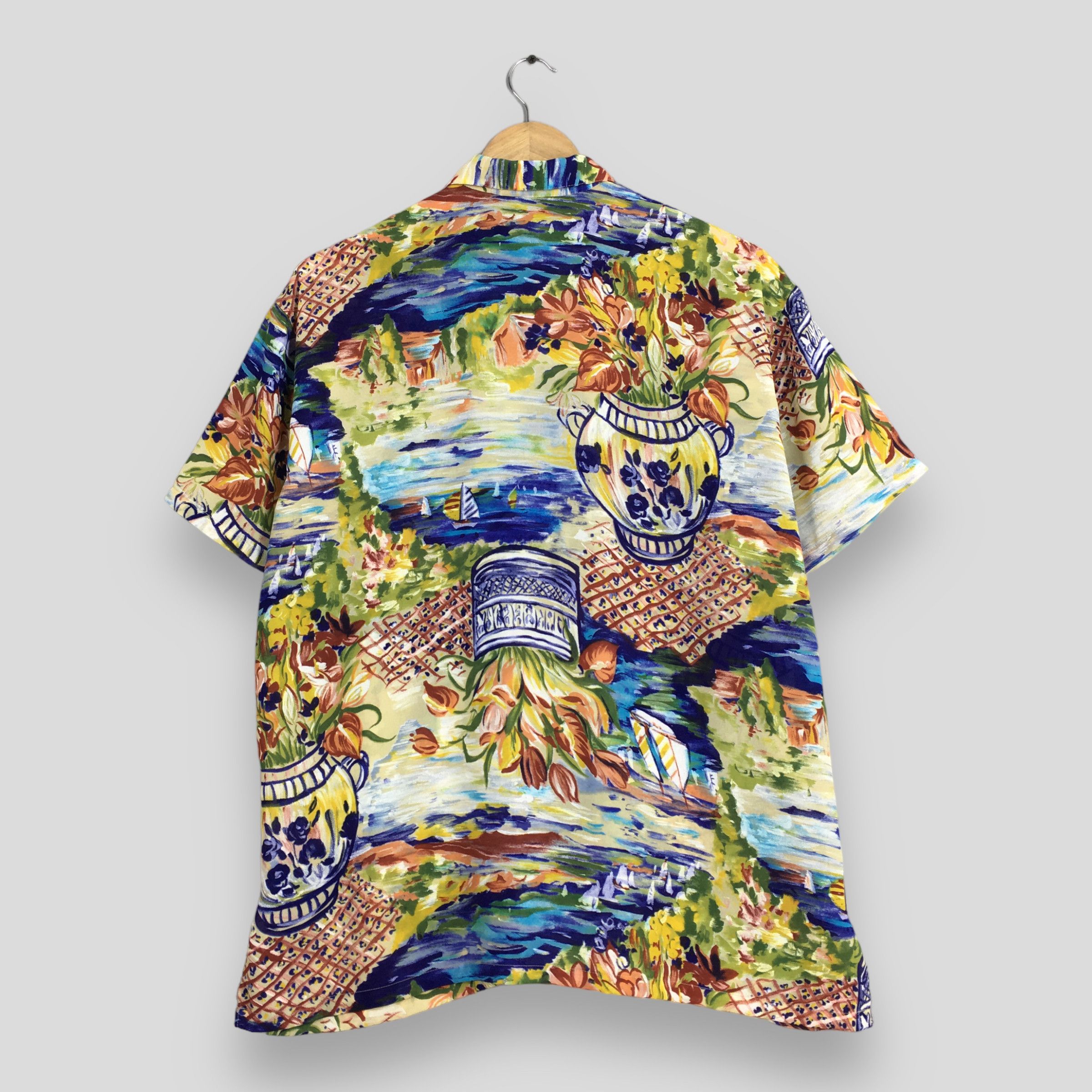 Life's a Beach Vintage Hawaiian Floral Printed Graphics Aloha Shirt Large Size US L / EU 52-54 / 3 - 7 Thumbnail